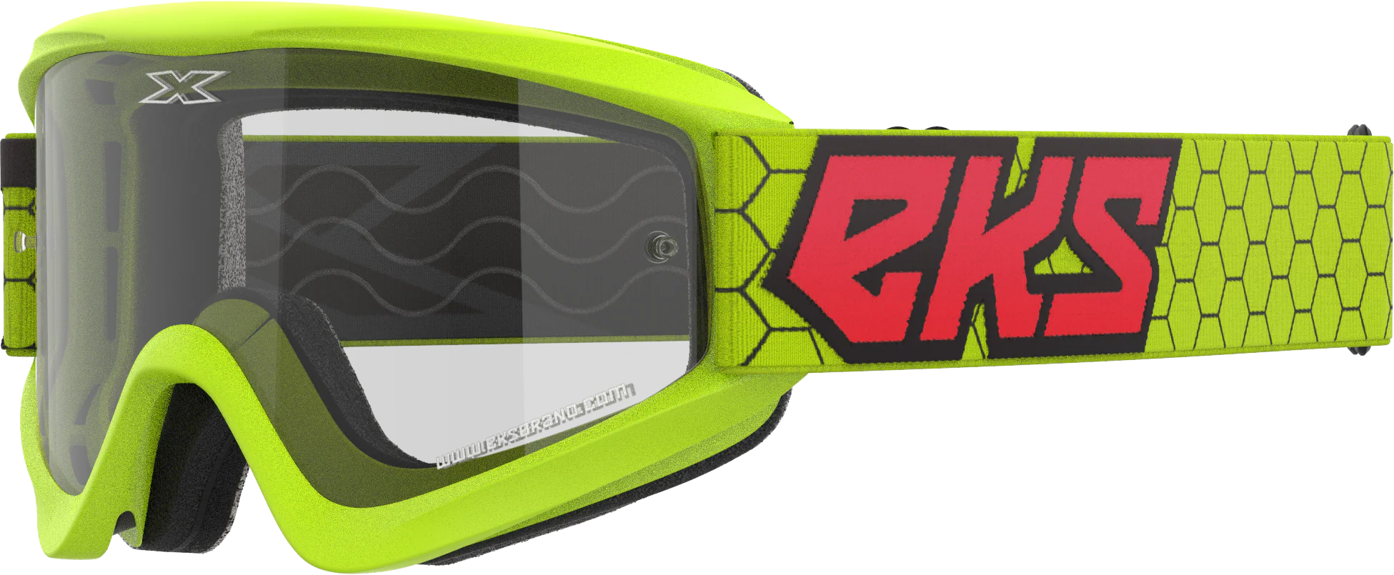 Flat Out Clear Goggle Flo Ylw/Black/Fire Red Clear