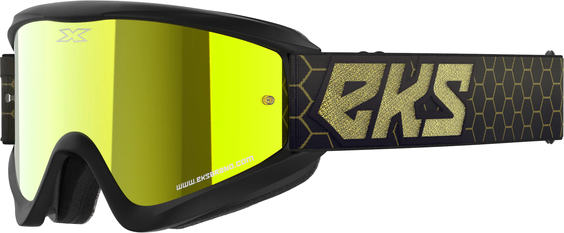 Flat Out Mirror Goggle Blk/Gld Metallic Gold Mirror