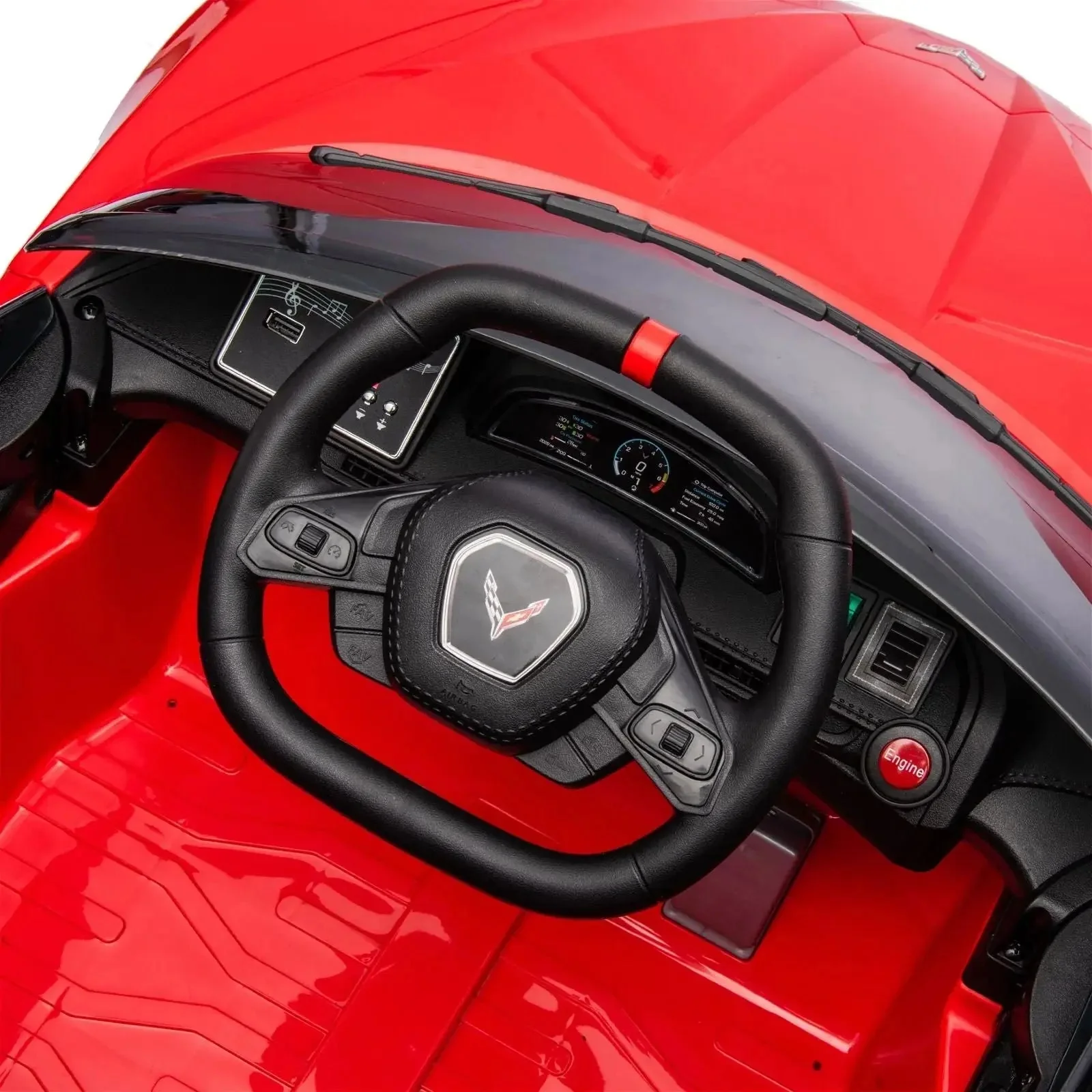12V Chevrolet Corvette C8 1-Seater Kids Ride-On Car - Image 17