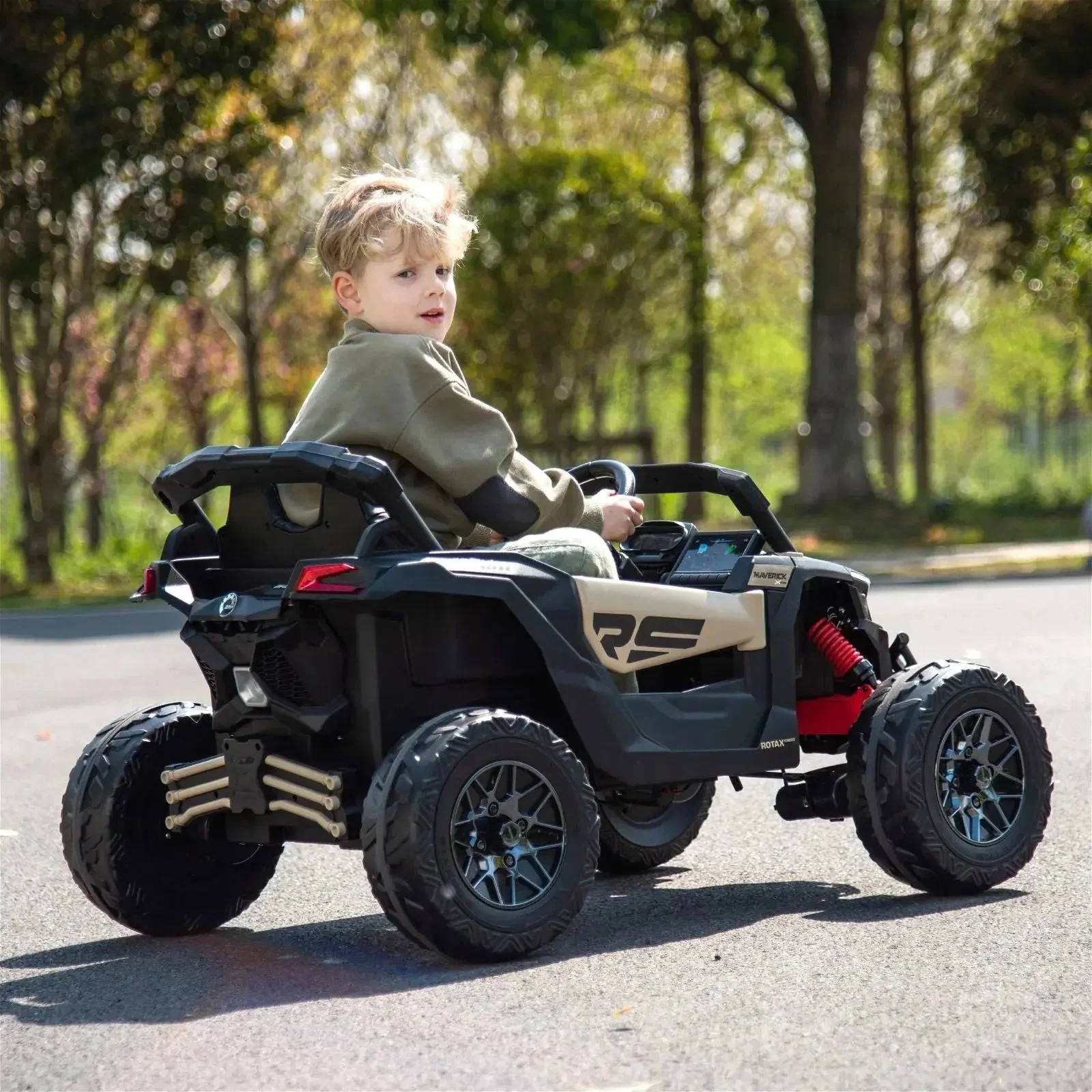 Officially Licensed Can-Am Maverick 24V 1-Seater Kids Ride-On UTV - Image 6