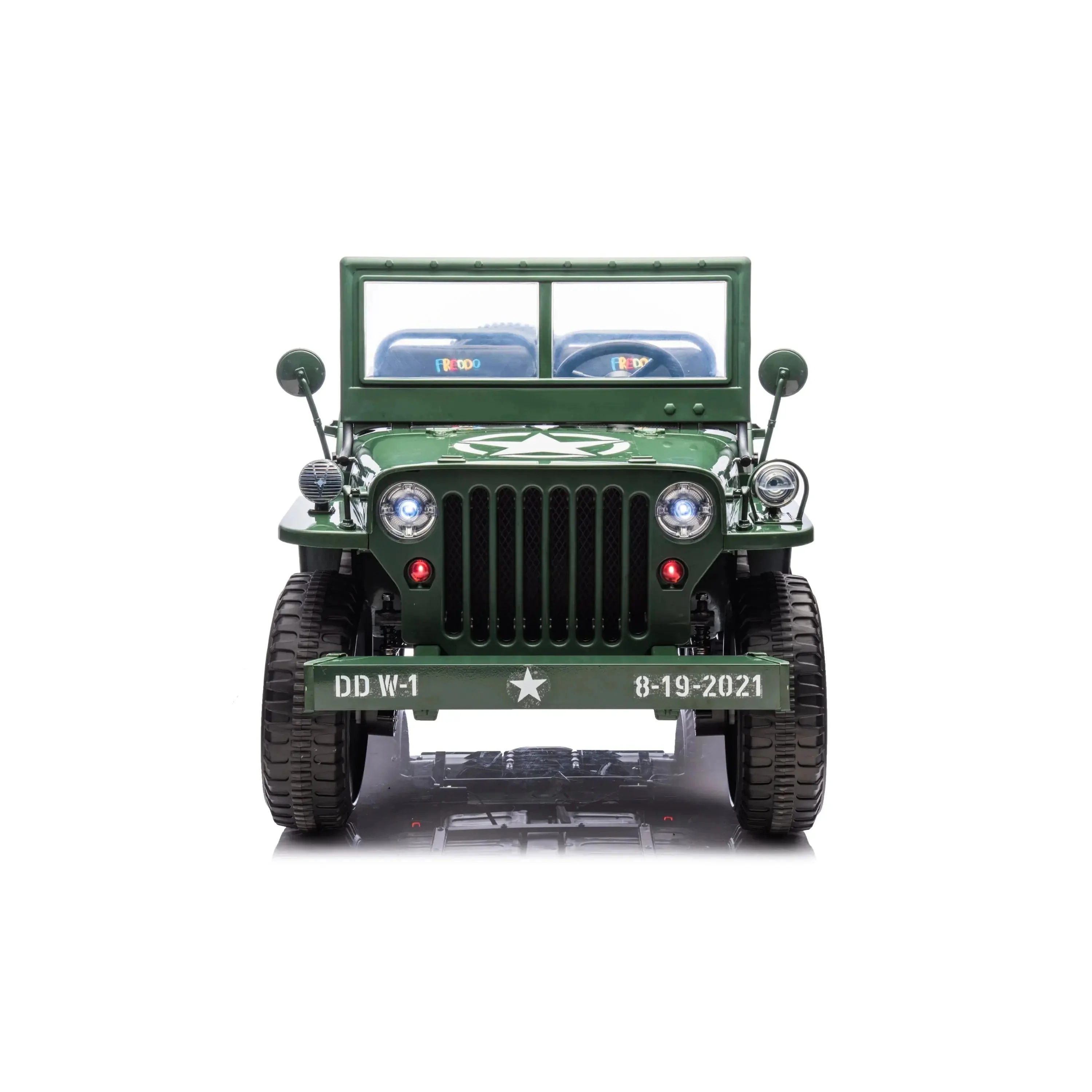 Military Willys 24V 3-Seater 4x4 Kids Ride-On Truck - Image 8