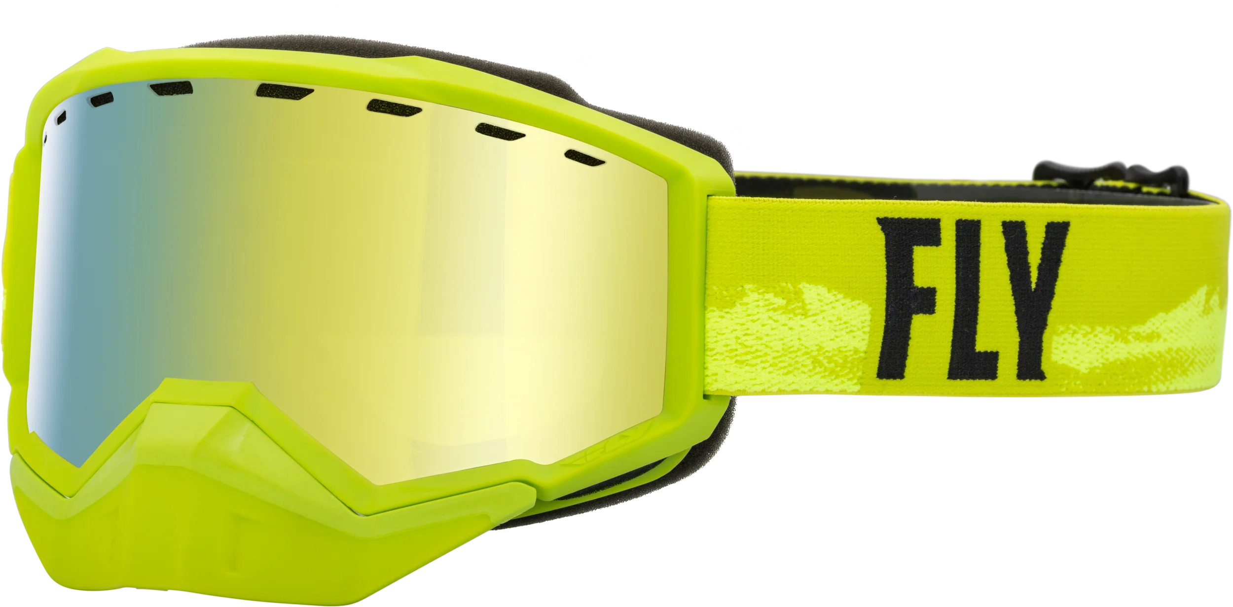 Focus Snow Goggle Green/Black W/ Gold Mirror/Yellow Lens