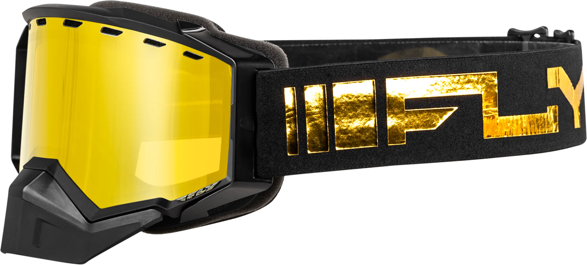Zone Snow Goggle Black/Gold W/ Gold Mirror/Yellow Lens