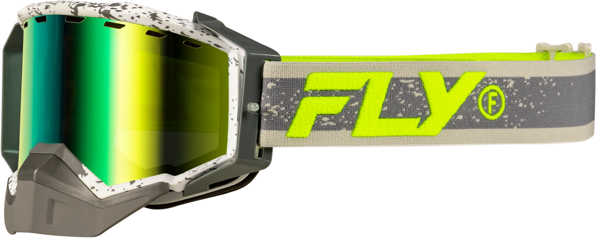 Zone Snow Goggle Gry/Hi-Vis W/Green Mirror/Yellow Lens