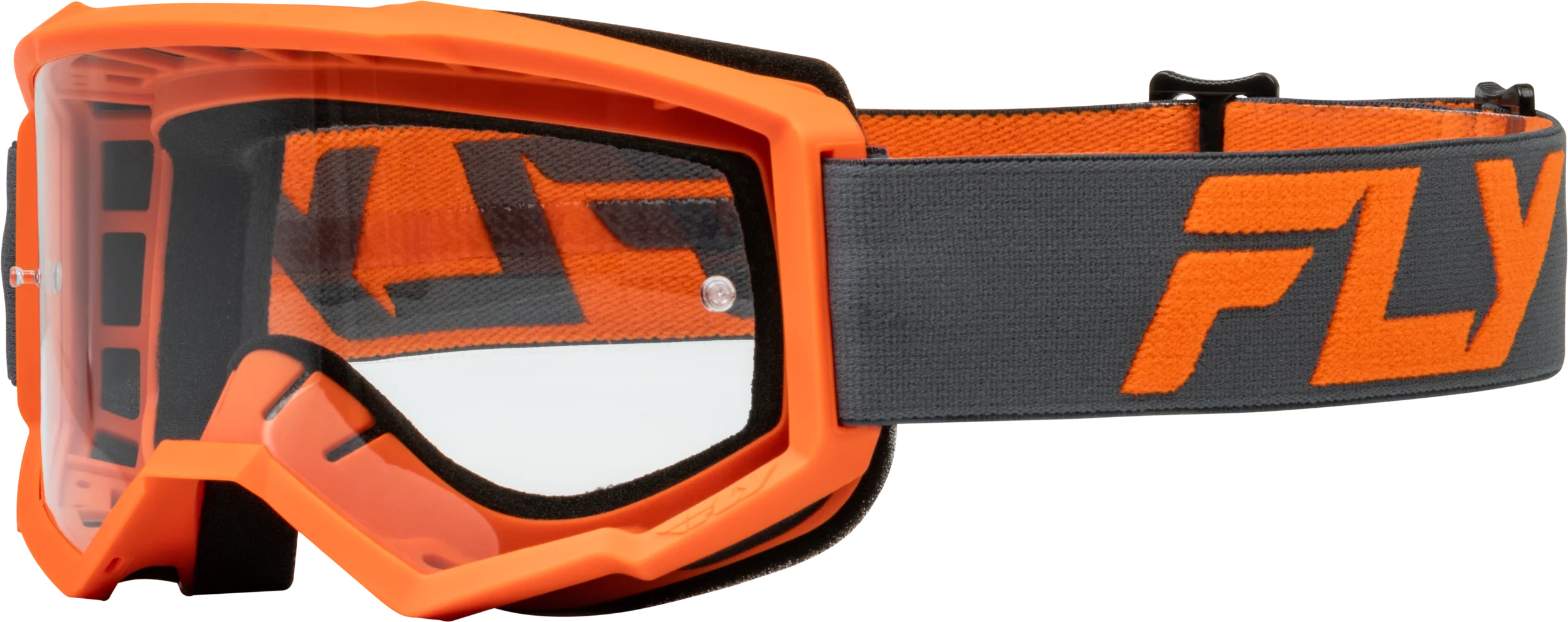 Youth Focus Goggle Char/Orange W/ Clear Lens