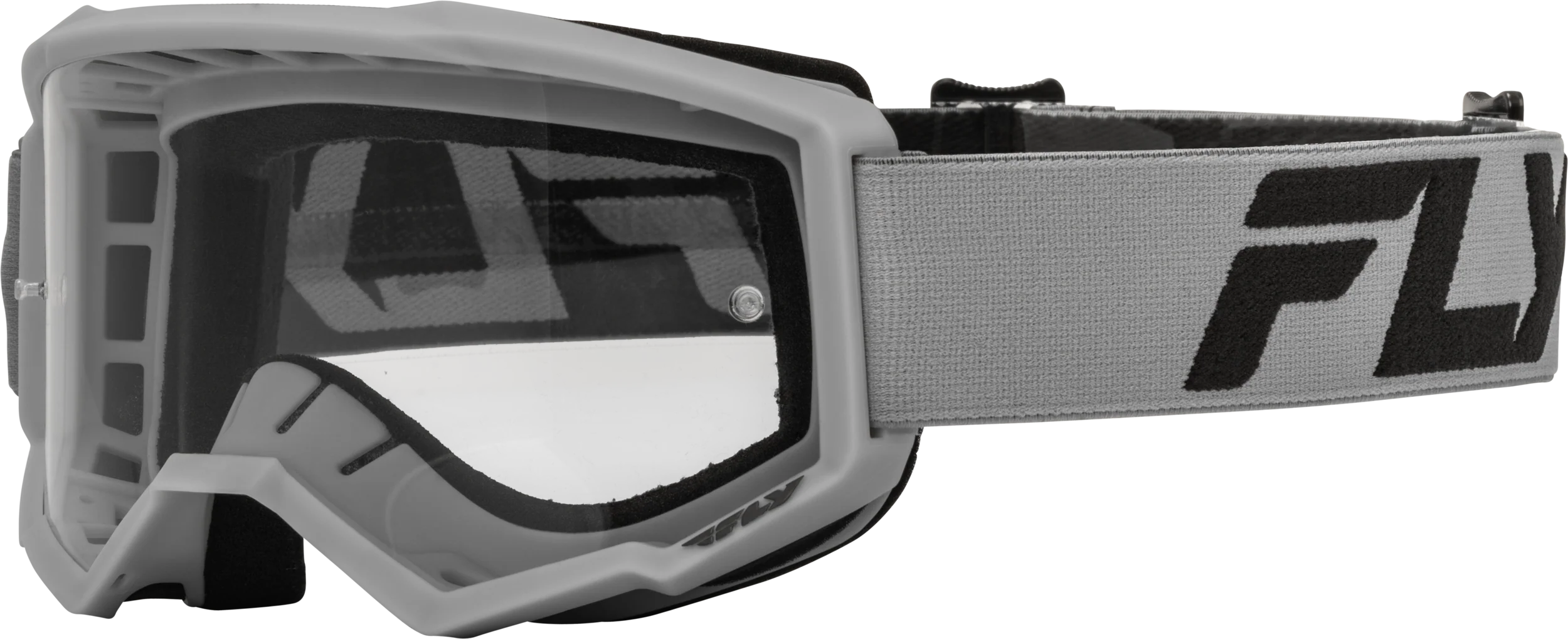 Focus Goggle Silver/Charcoal W/ Clear Lens