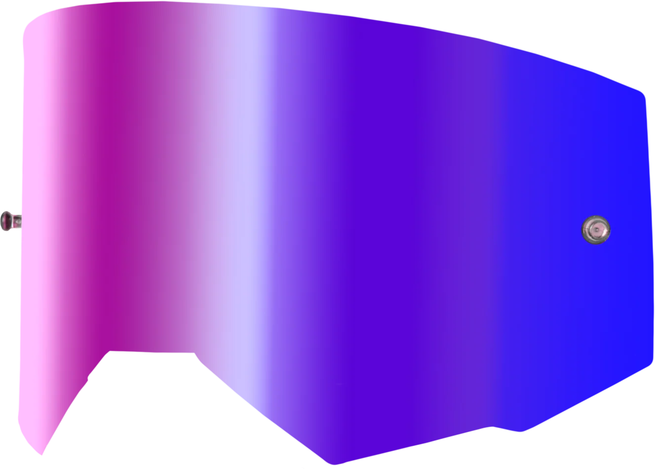 Single Lens W/ Post Adult W/ Iridescent Red Mir/Smk Lens