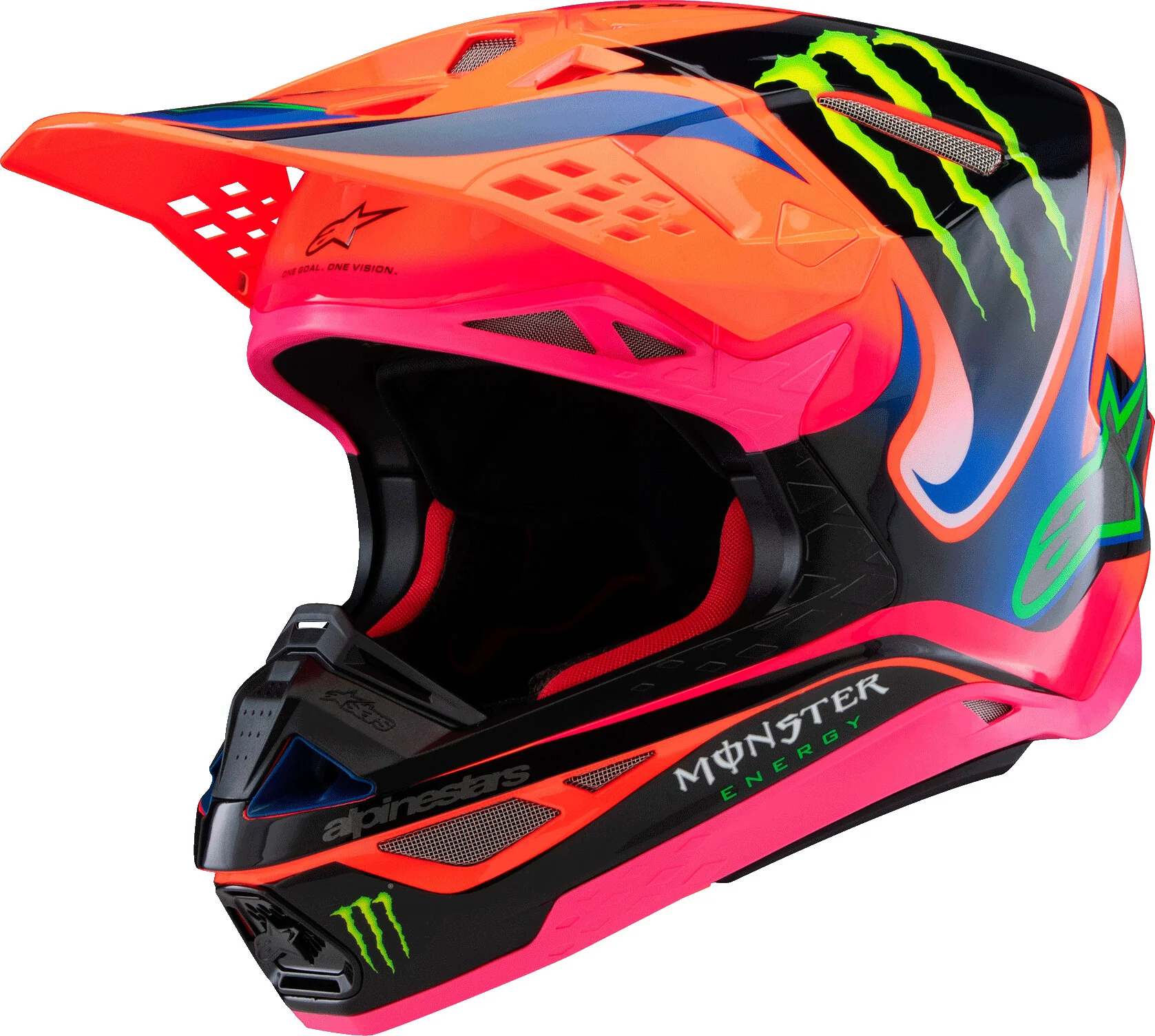 S-M10 Deegan Helmet Orng Flo/Prpl/Pnk Fluo Xl