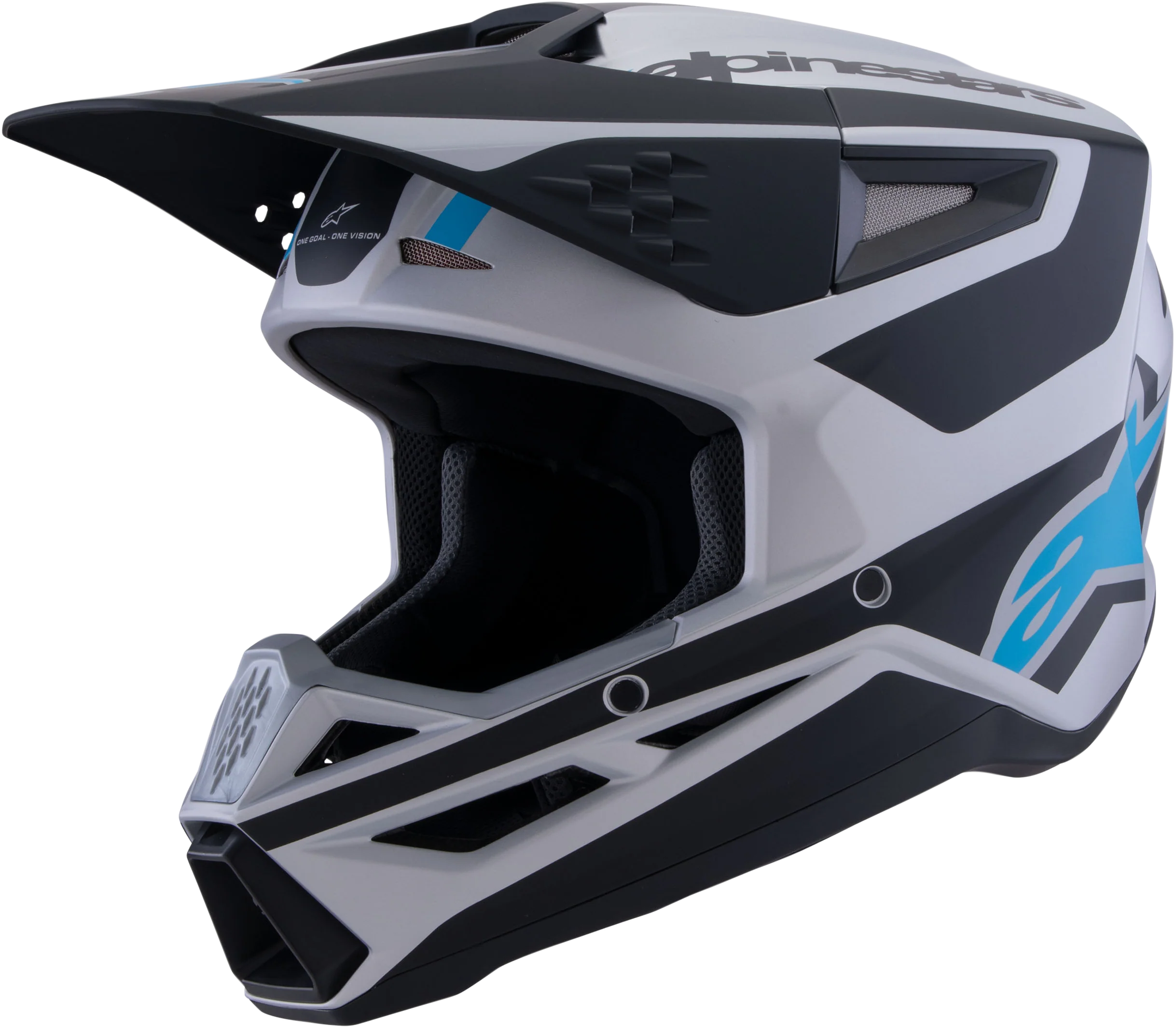 Sm3 Heat Helmet Silver/Blue/Black Matt Xl