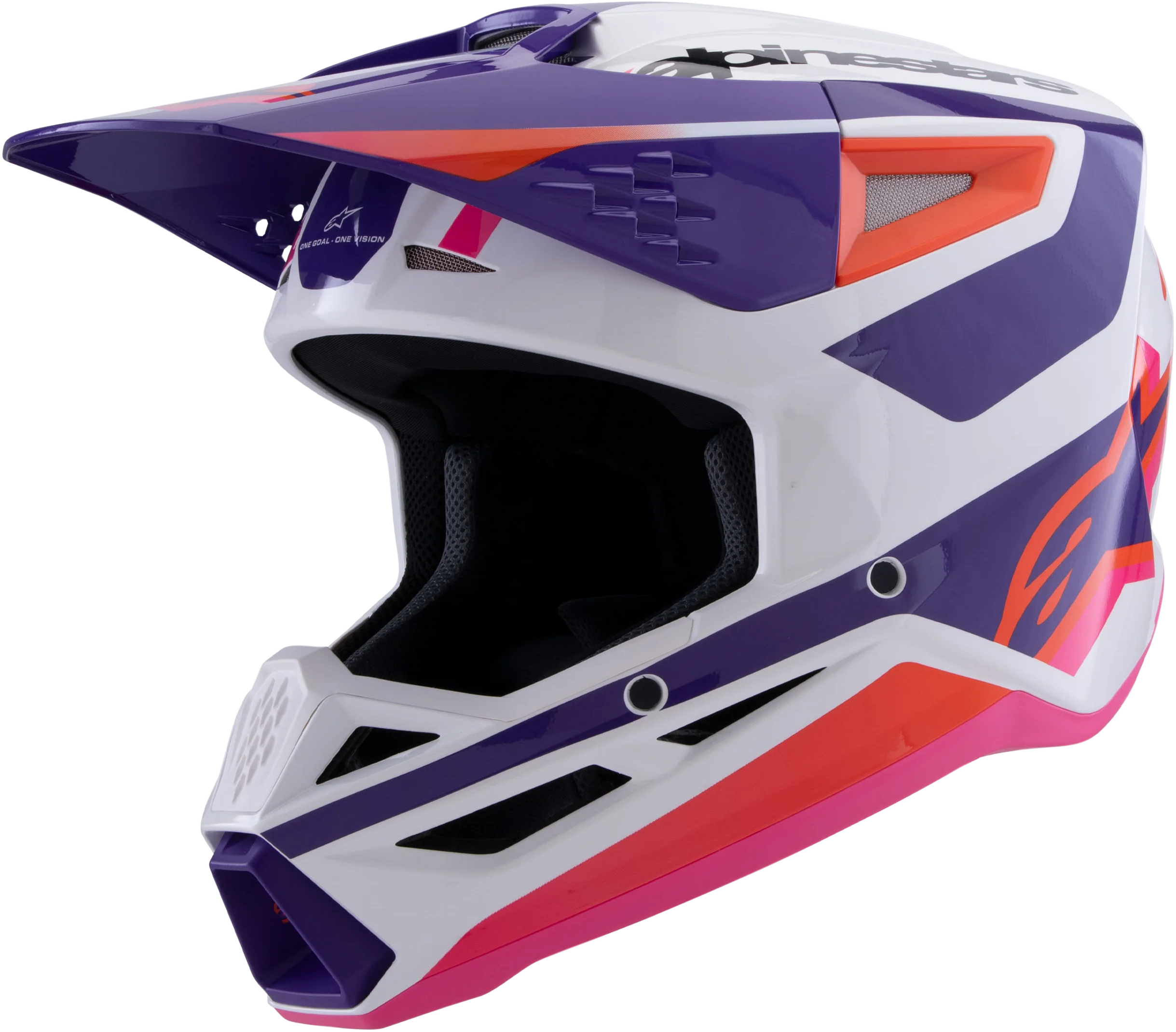 Sm3 Heat Helmet White/Purple/Pink Glossy Sm