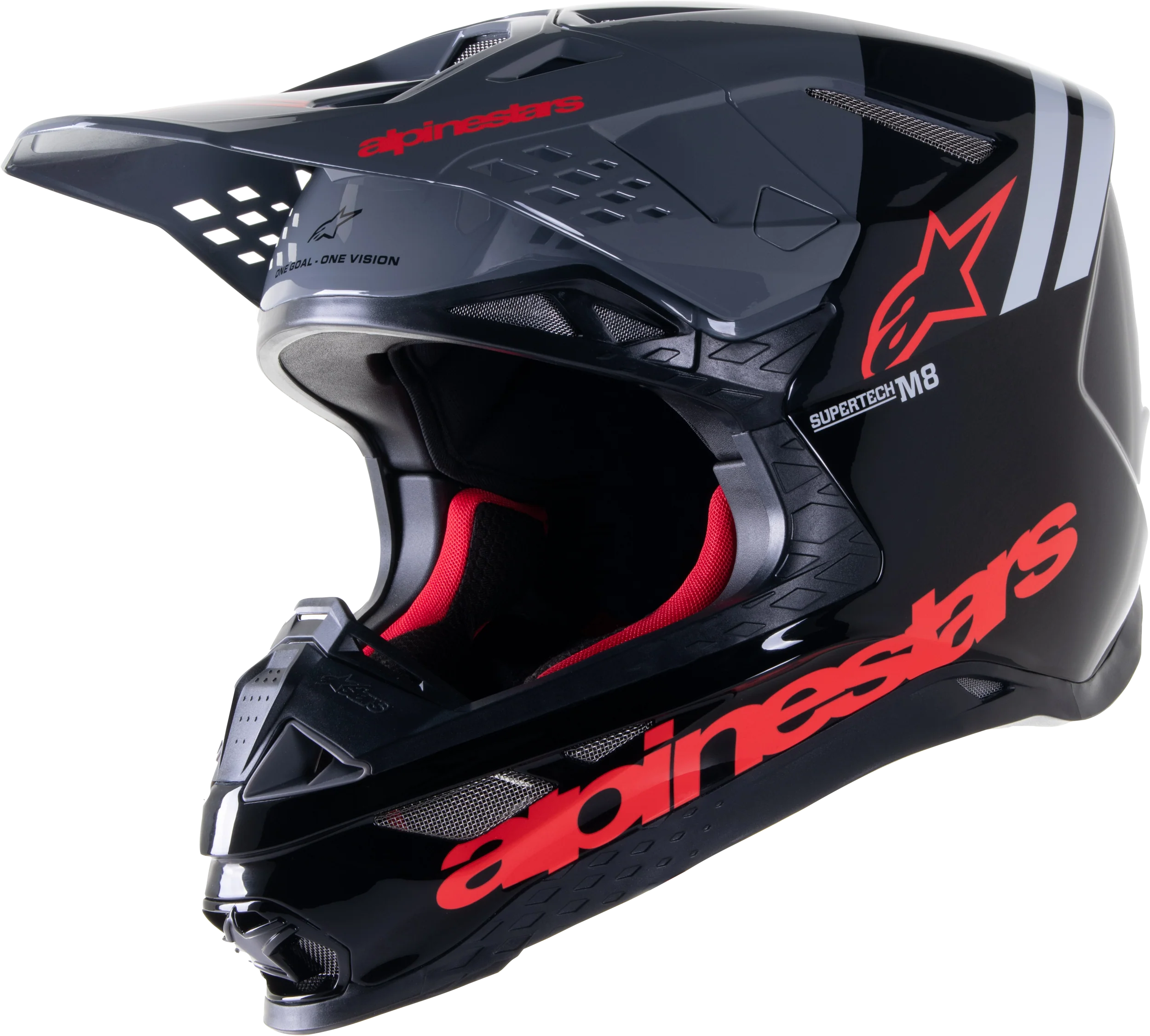 S-M8 Radium 2 Helmet Black/Neon Red Md