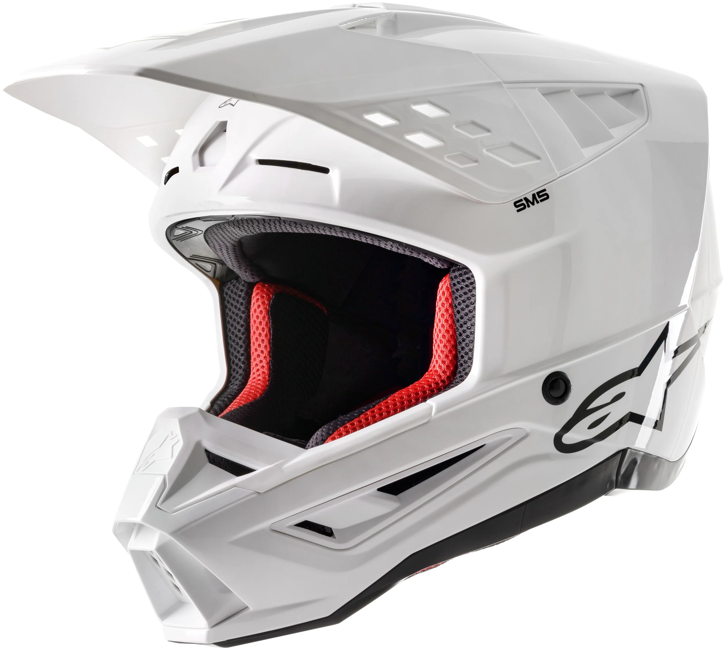 S-M5 Solid Helmet White Glossy Xl