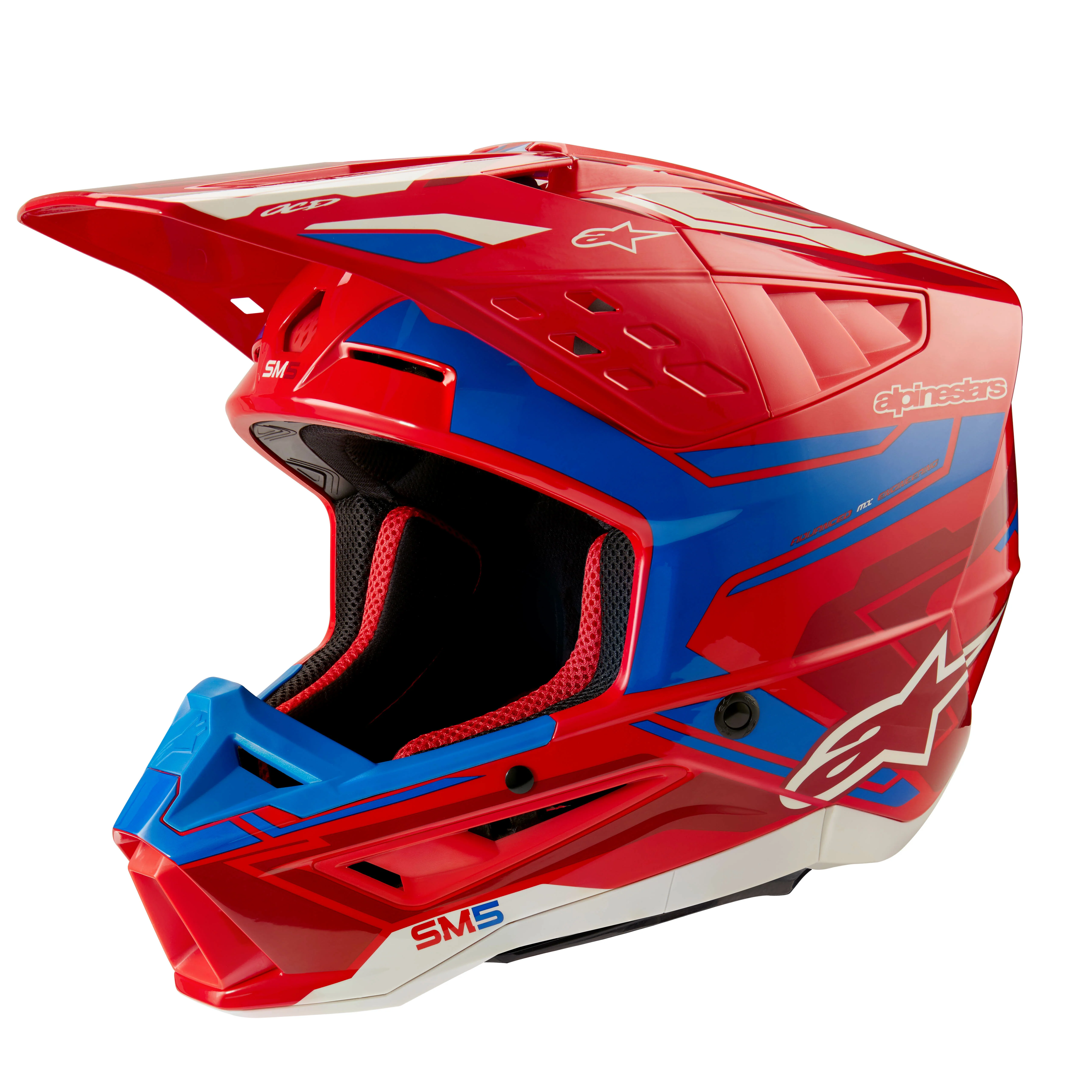 S-M5 Action 2 Helmet Bright Red/Blue Glossy Lg