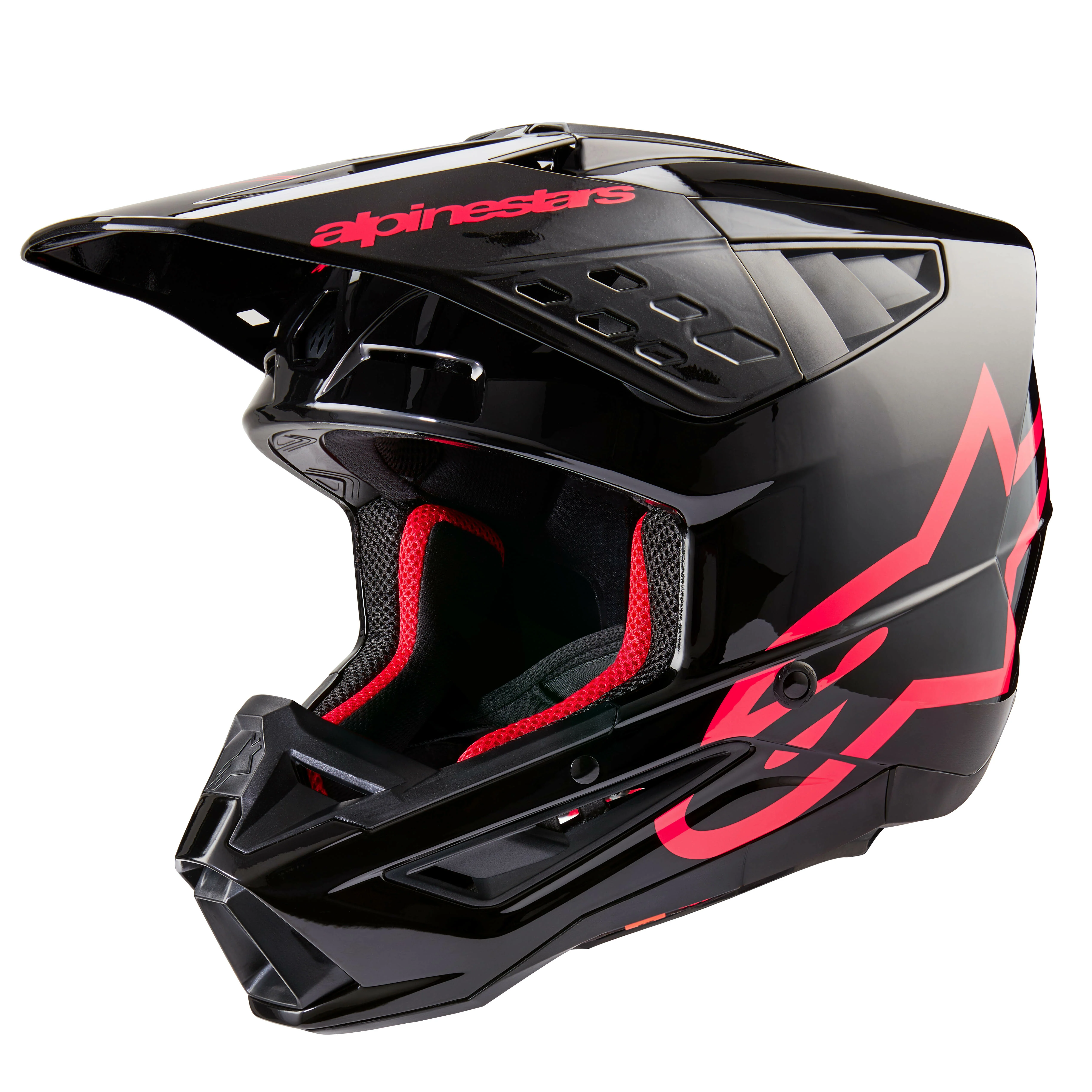 S-M5 Corp Helmet Black/Diva Pink Glossy Lg