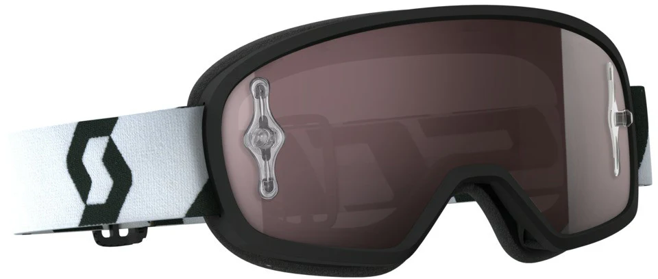 Buzz Pro Goggle Black/White W/Silver Chrome Lens