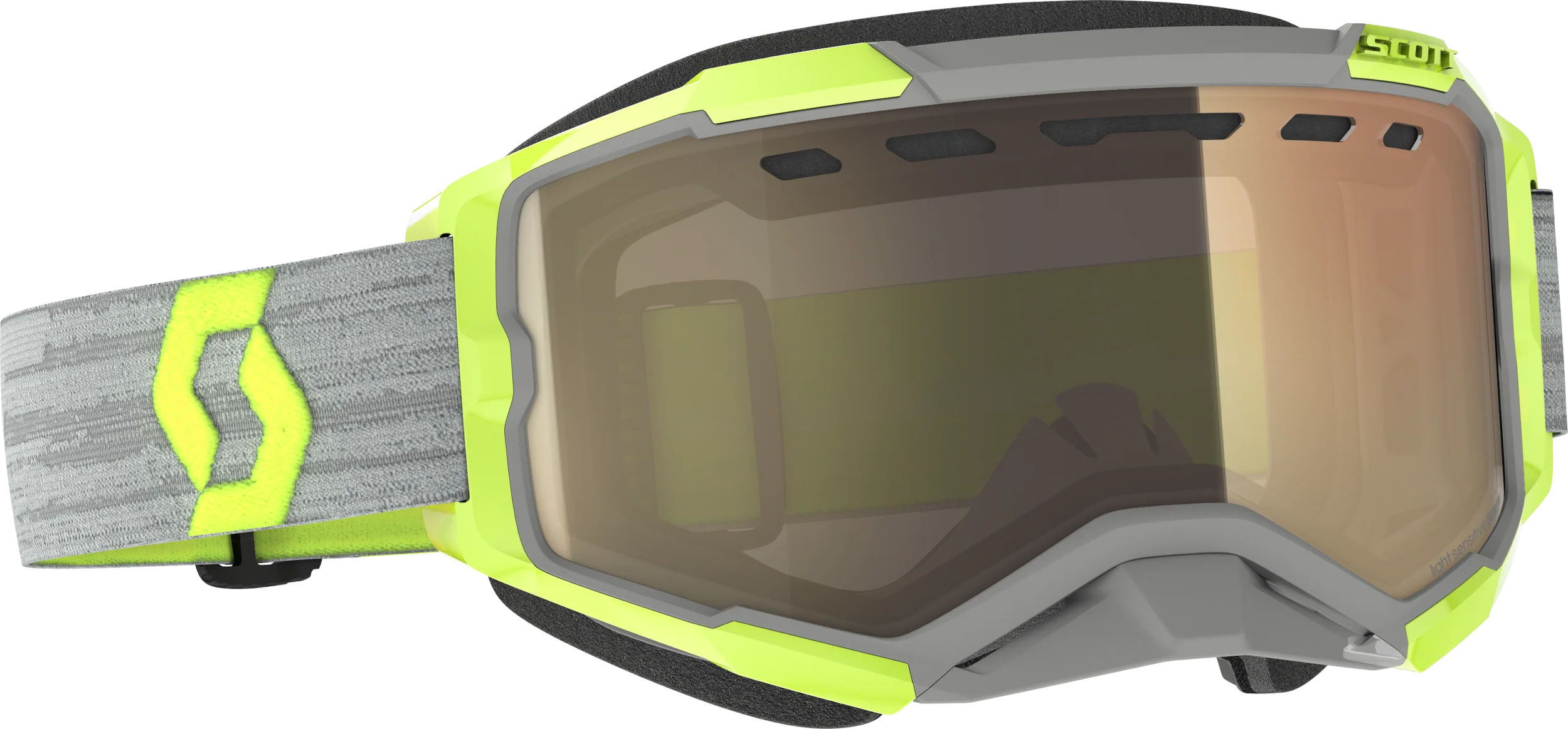 Fury Goggle Snow Cross Ls Gry/Ylw W/Bronze Chrome