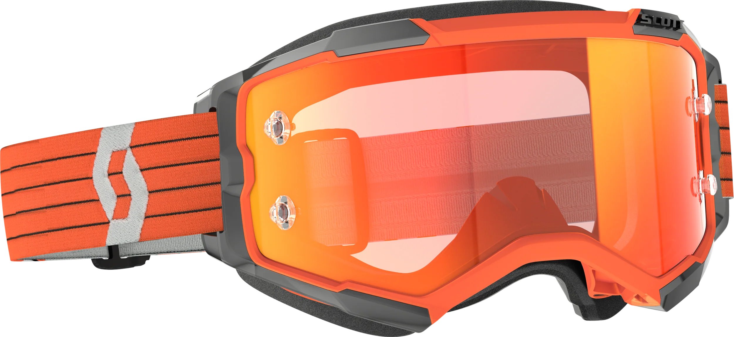 Fury Goggle Orange/Grey Orange Chrome Works