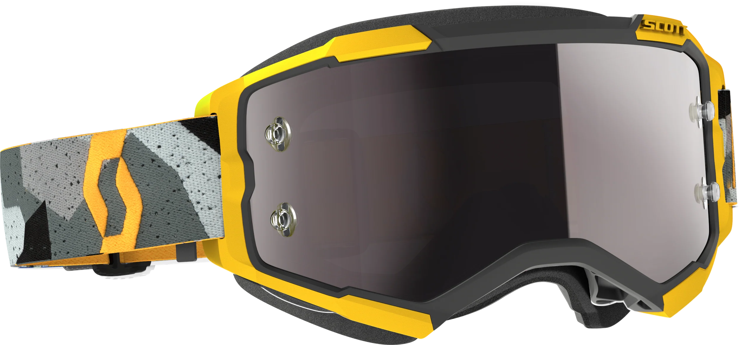 Fury Goggle Camo Grey/Ylw Silver Chrome Works