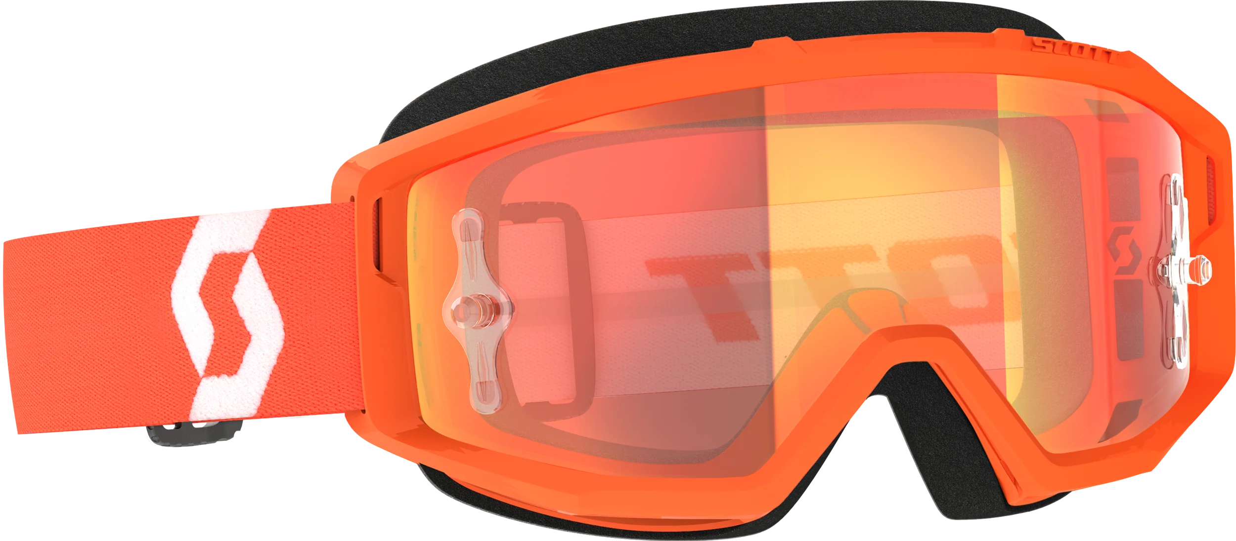 Primal Goggle Orange/White Orange Chrome Works