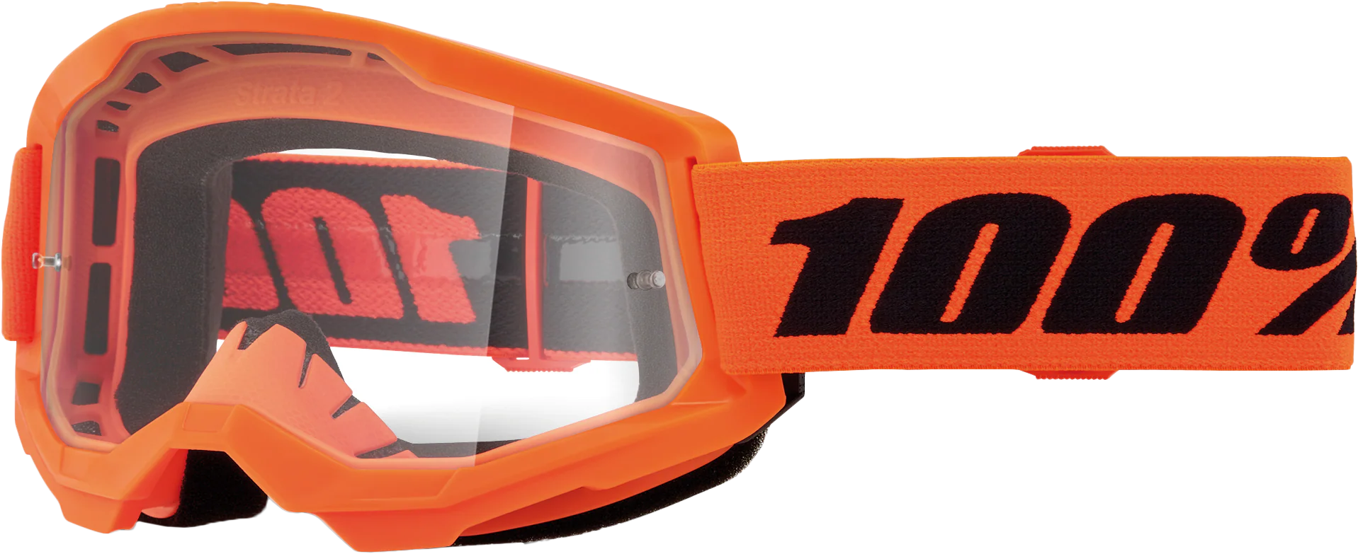 Strata 2 Junior Goggle Neon Orange Clear Lens