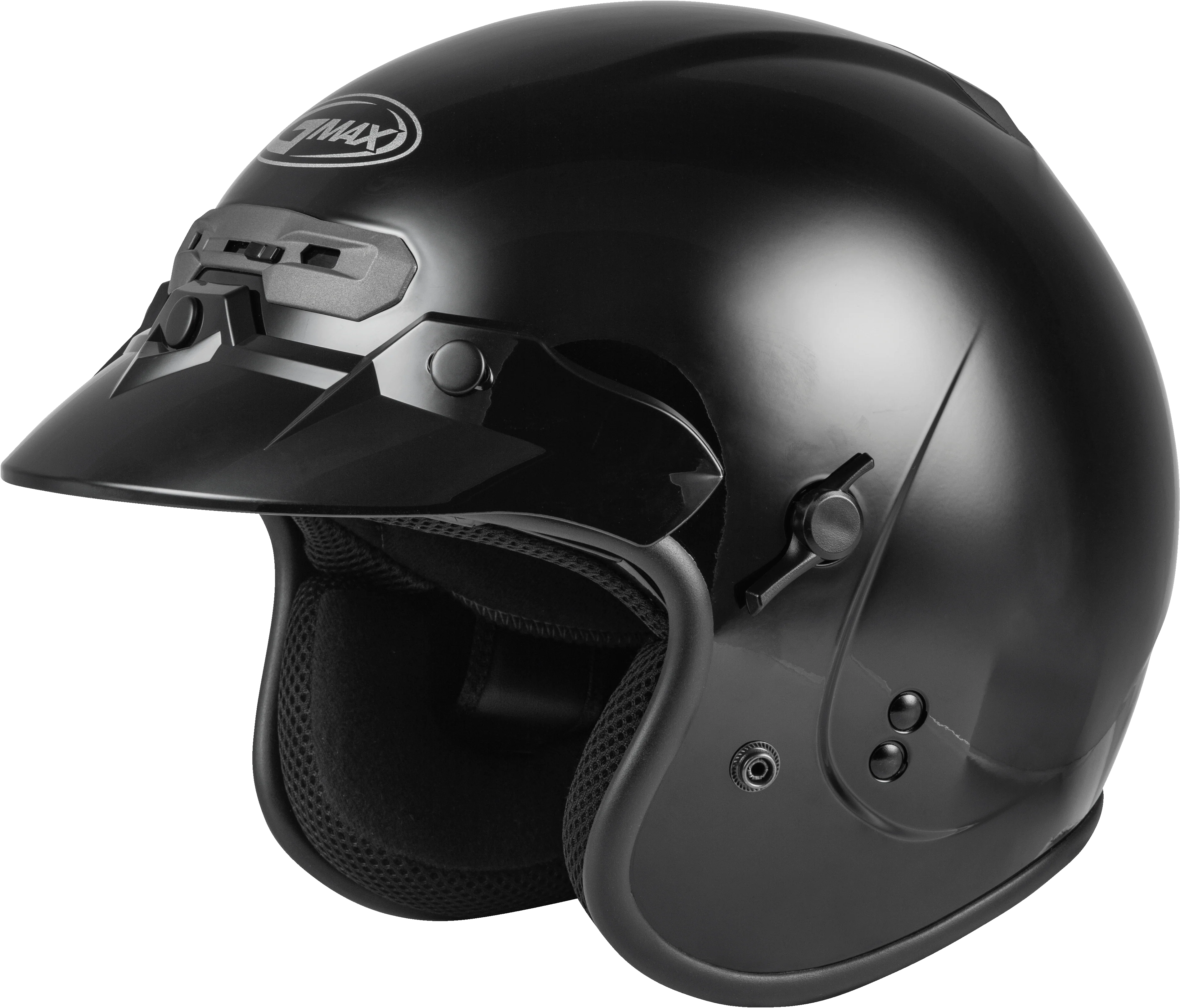 Gm-32 Open-Face Helmet Black Lg