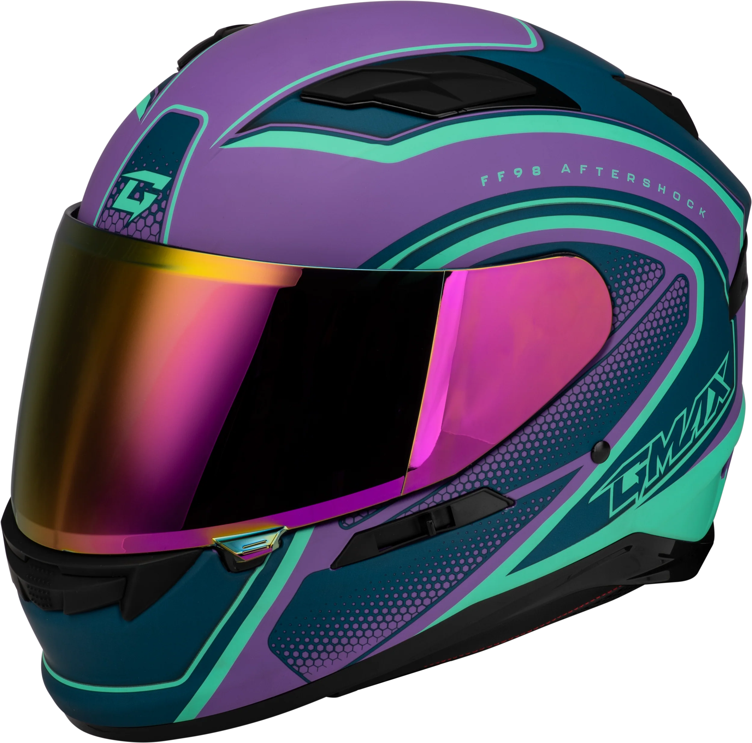 Ff-98 Aftershock Helmet Matte Purple/Blue Sm