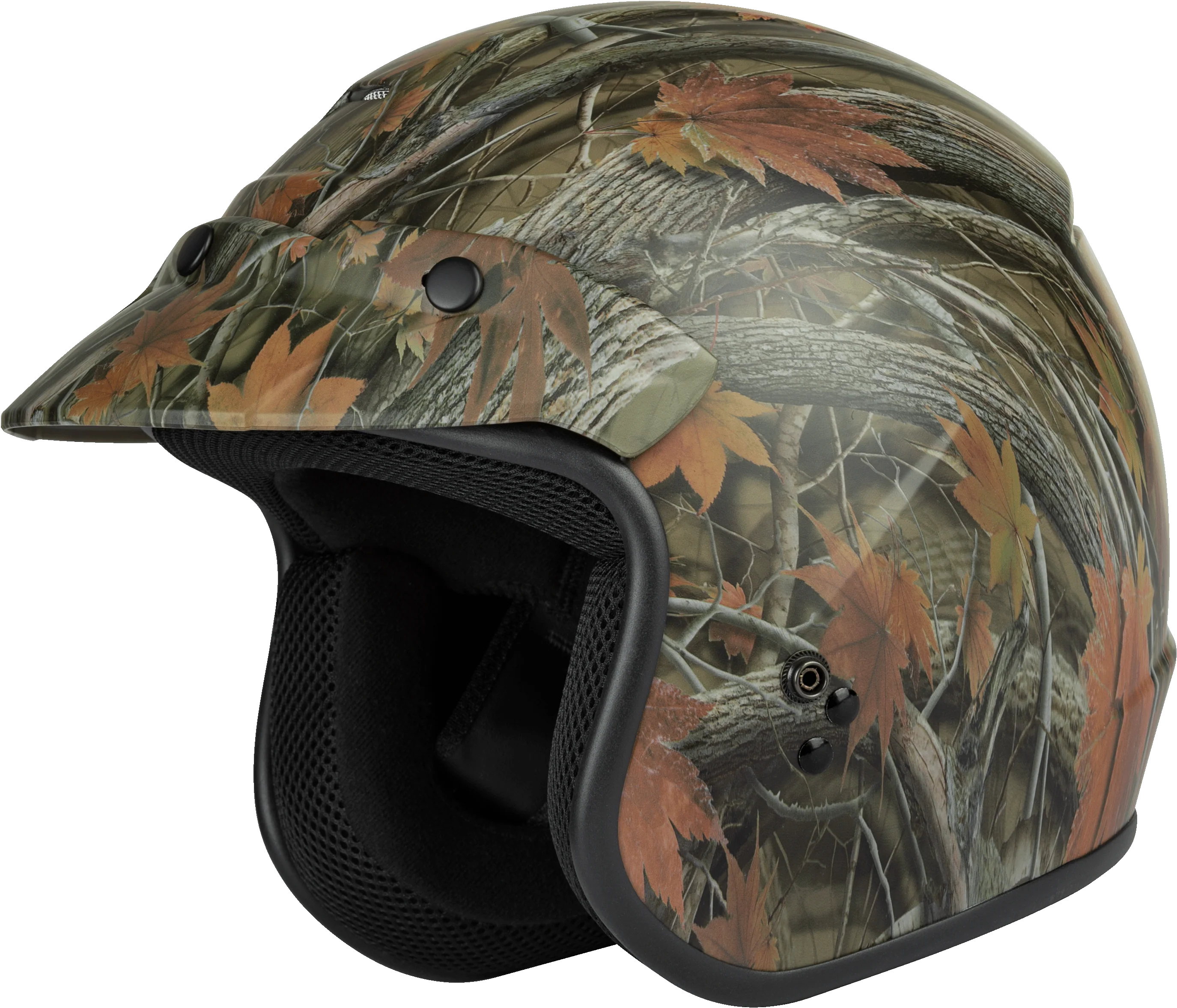 Of-2 Open-Face Helmet Leaf Camo Md