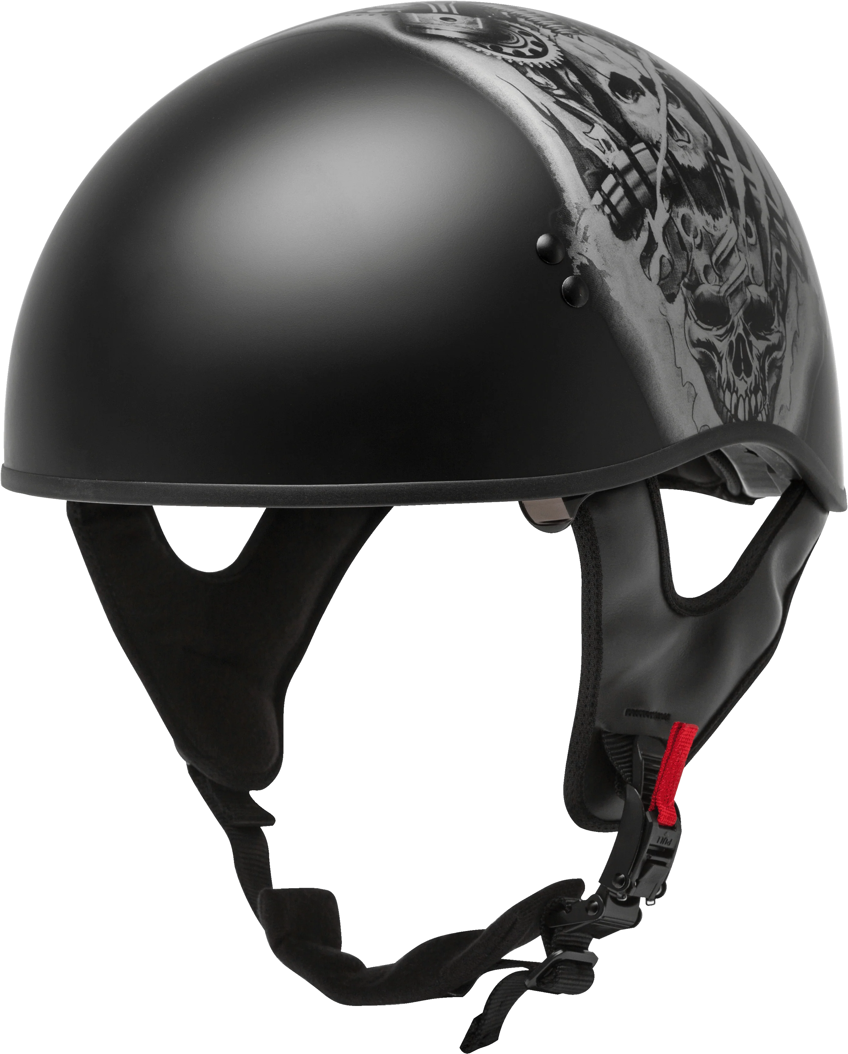 Hh-65 Half Helmet Tormentor Naked Matte Black/Silver Xs
