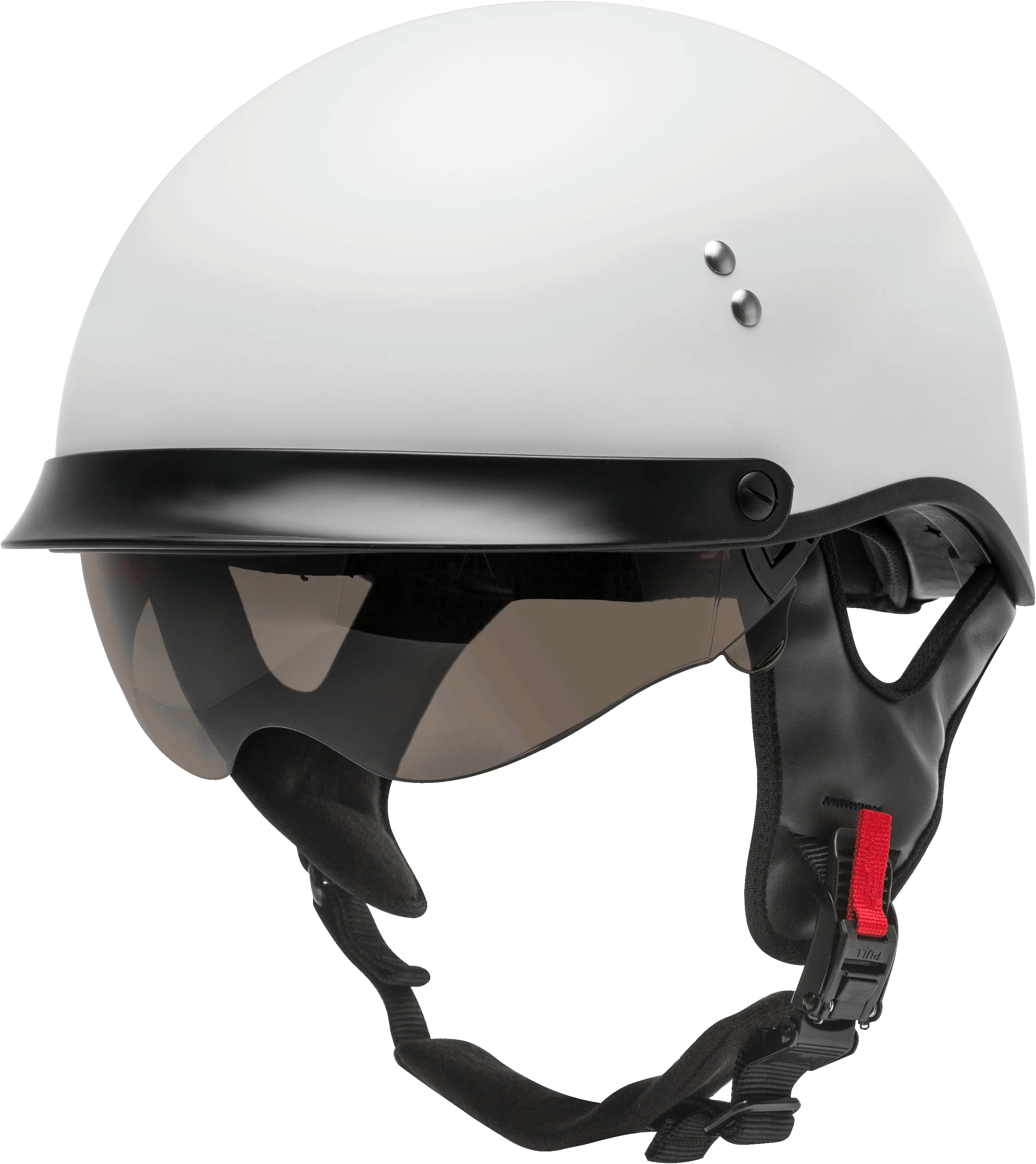 Hh-65 Half Helmet Full Dressed Matte White Sm