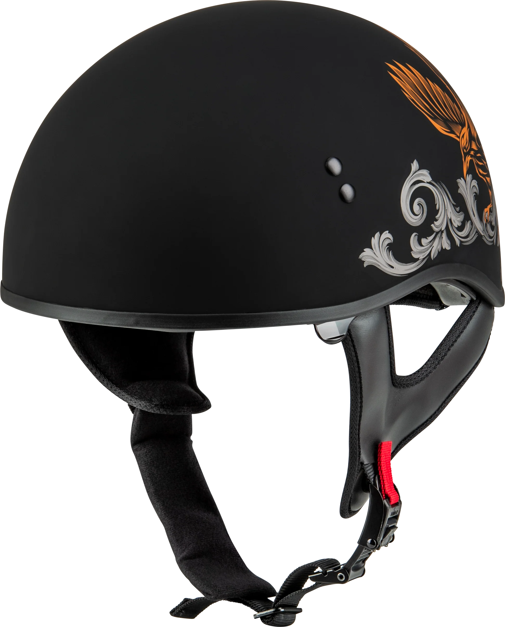 Hh-65 Corvus Helmet Matte Black/Silver/Orange Md
