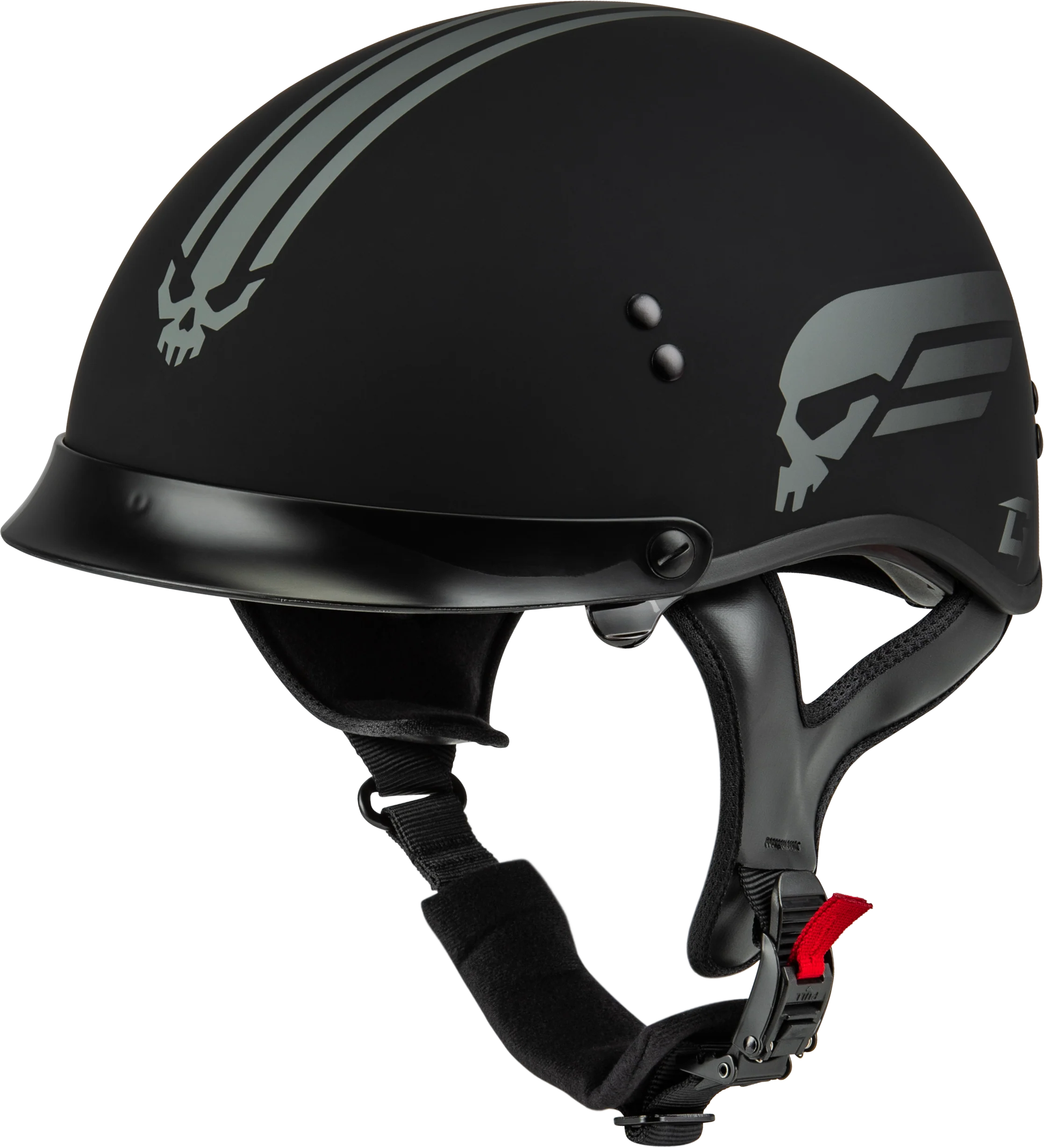 Hh-65 Retribution Helmet W/Peak Matte Black/Silver Xl