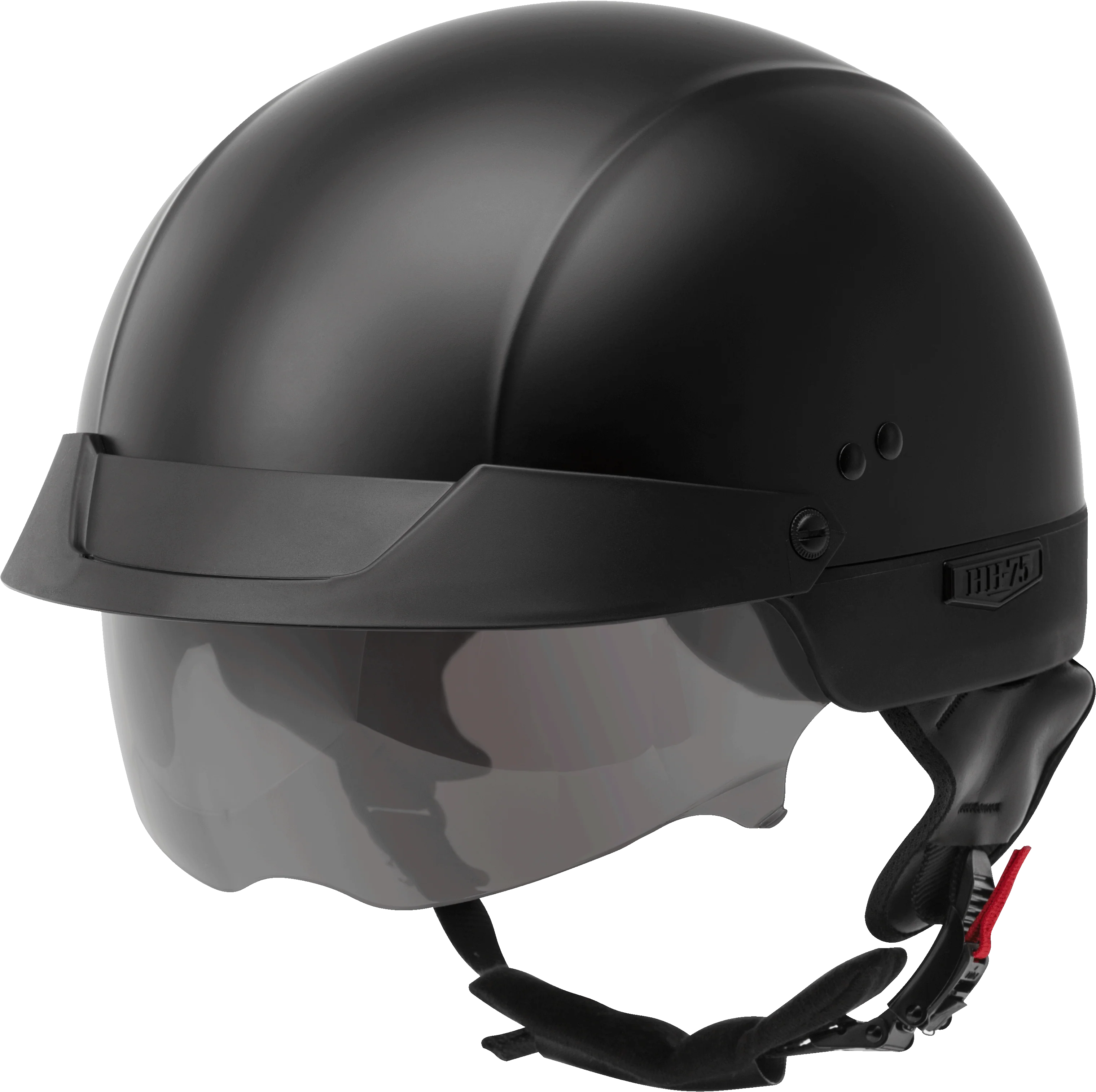Hh-75 Half Helmet Matte Black Sm