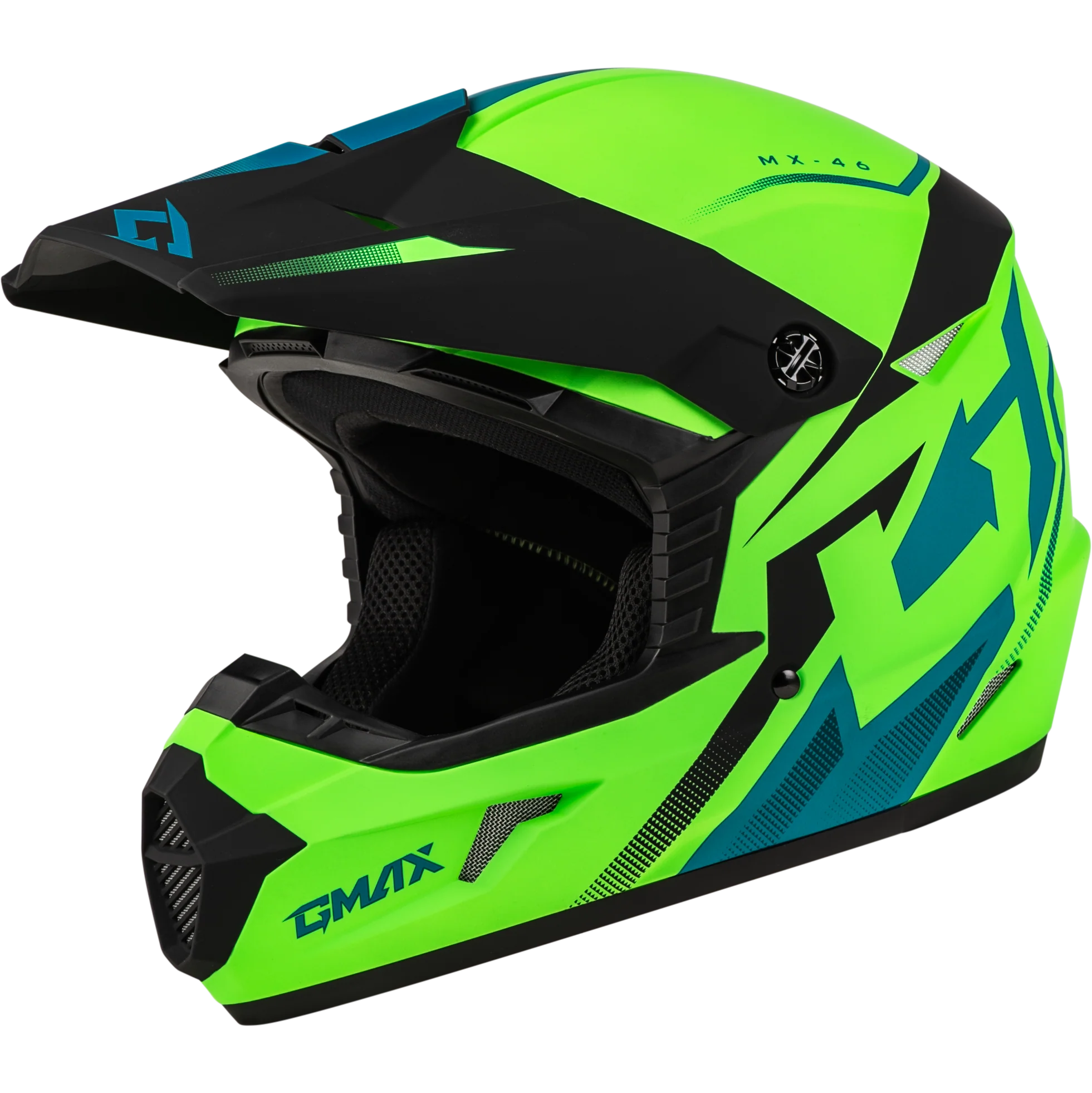 Mx-46 Compound Helmet Matte Hi-Vis Green/Blk/Blue 2x