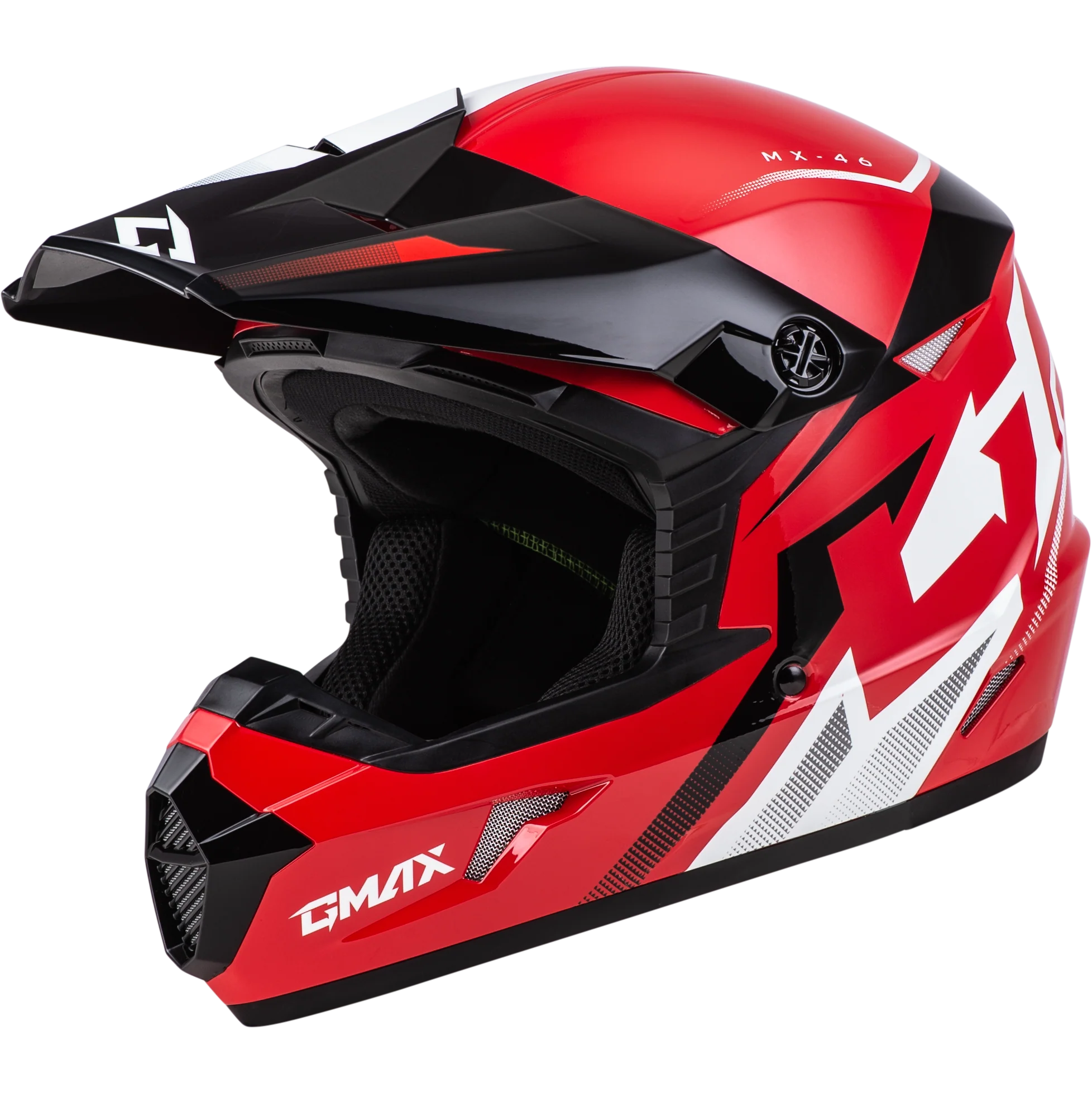 Mx-46 Compound Helmet Red/Black/White Md