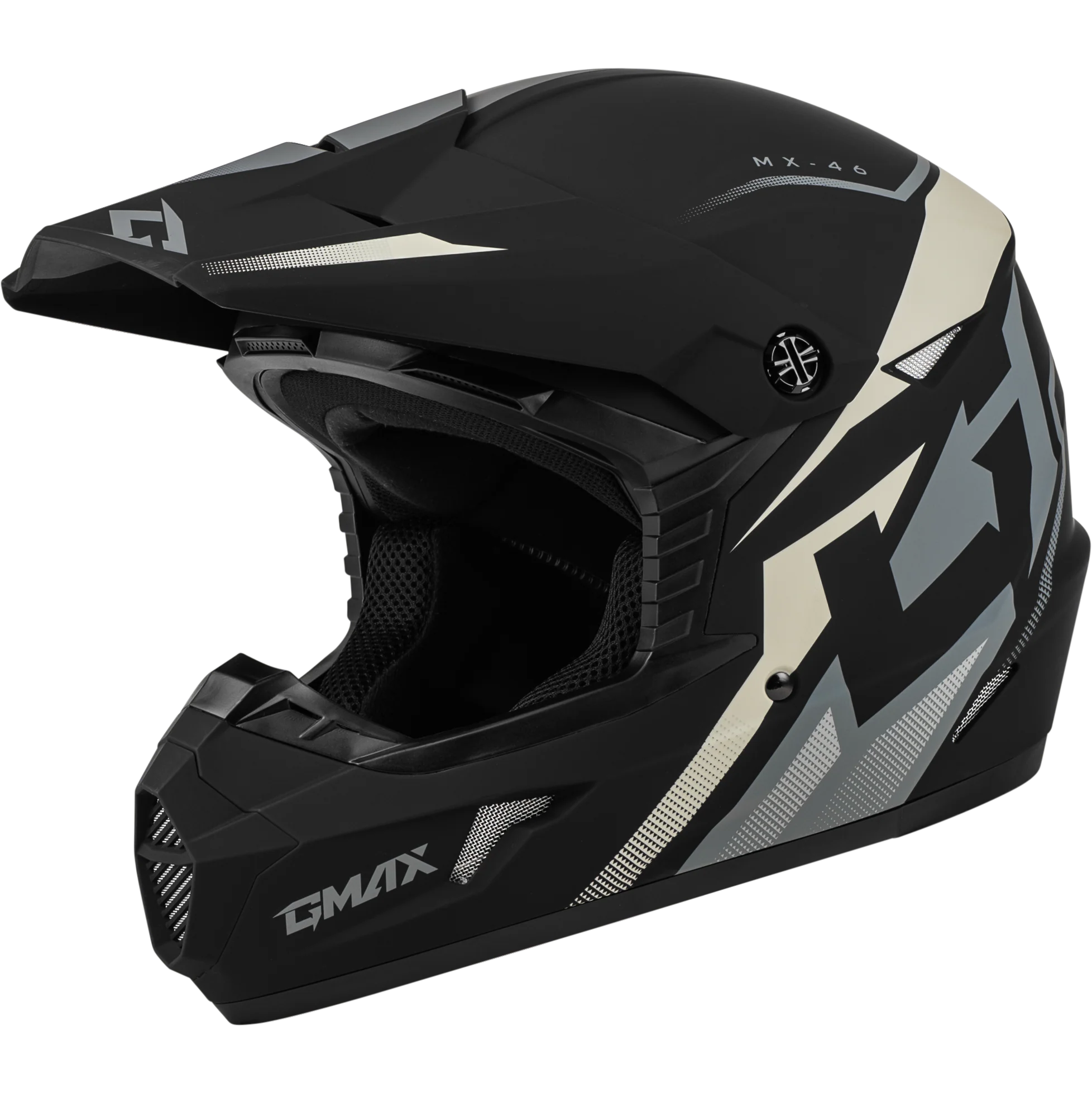Mx-46 Compound Helmet Matte Black/Grey/White Xl