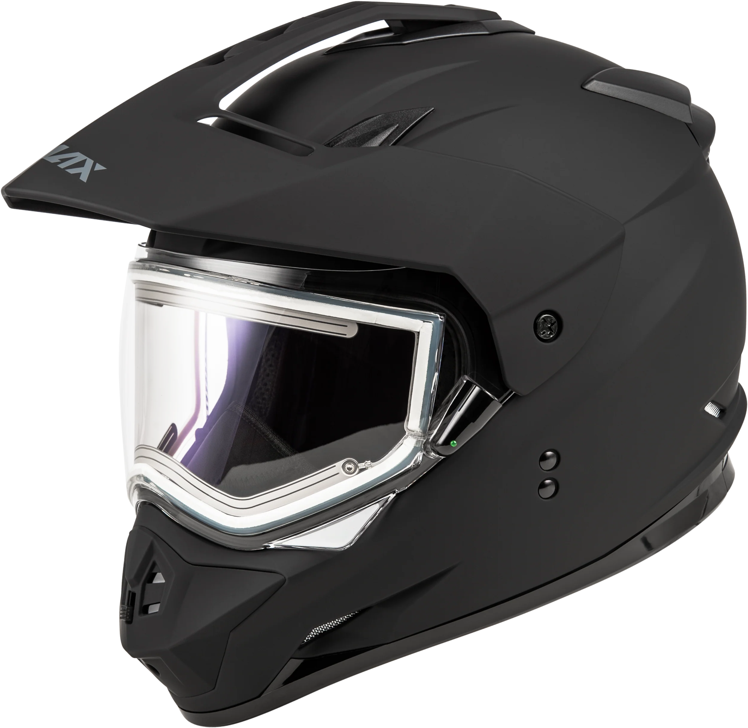 Gm-11s Snow Helmet W/ Elec Shield Matte Black Md