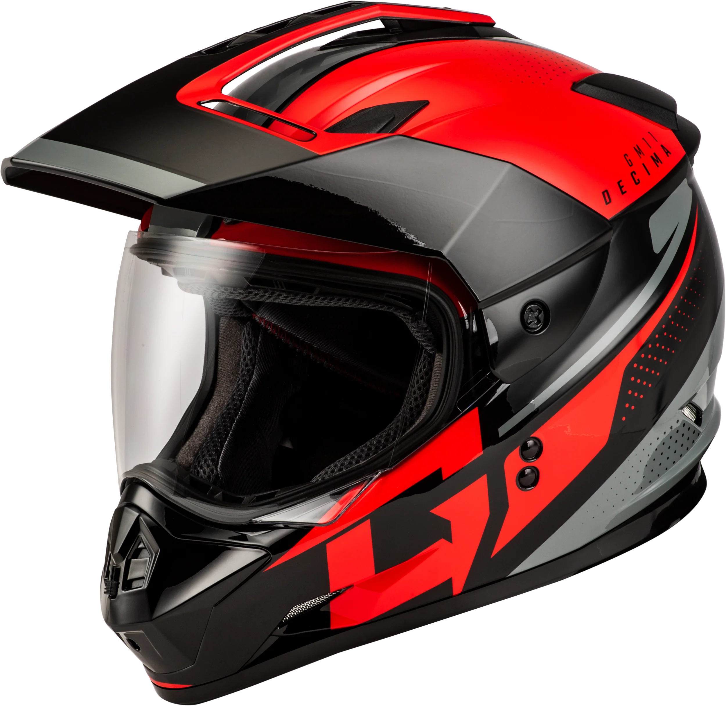 Gm-11 Decima Helmet Black/Red/Grey Xs