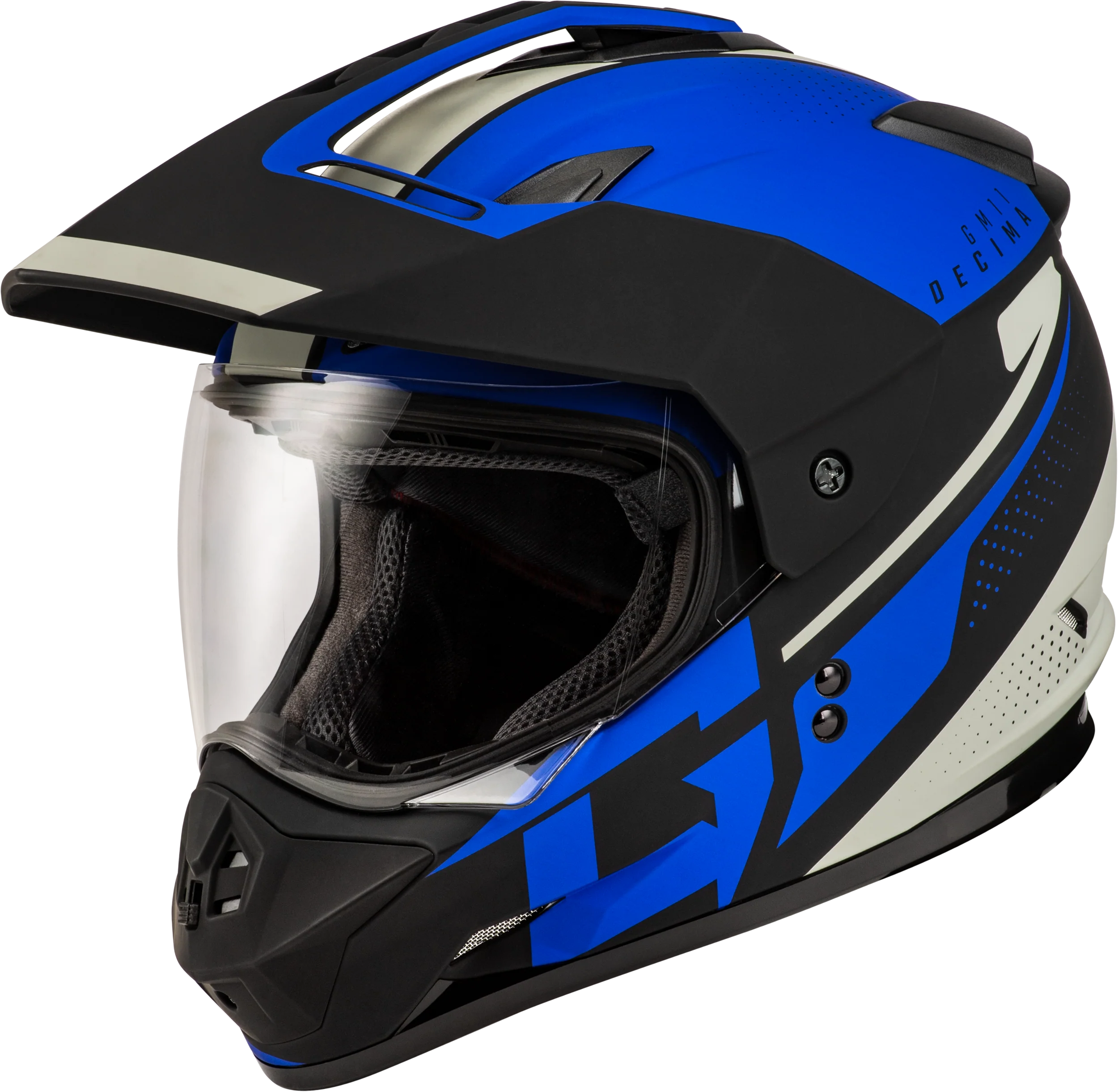 Gm-11 Decima Helmet Matte Black/Blue Xs