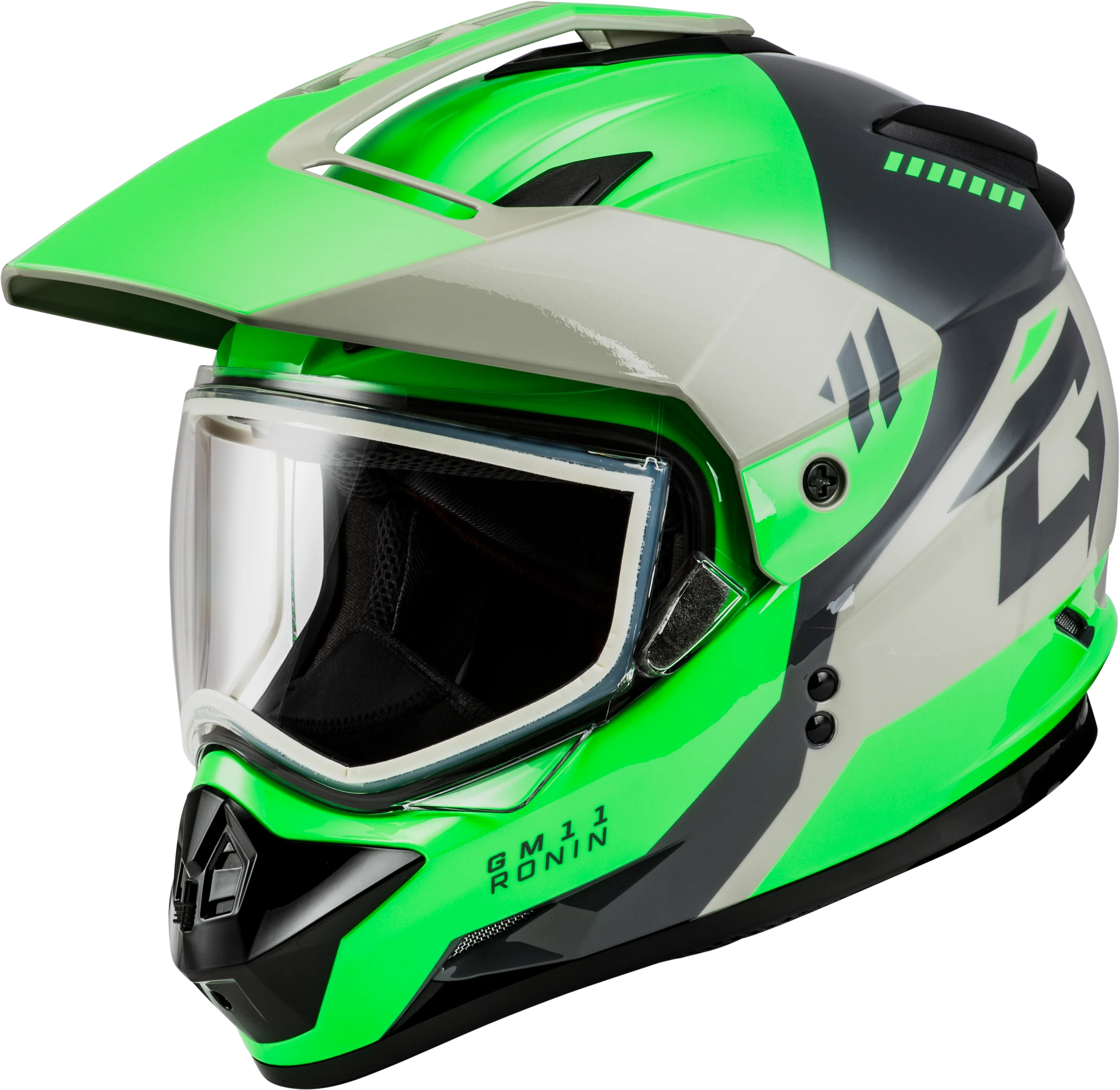 Gm-11s Ronin Snow Helmet Green/Grey Xs