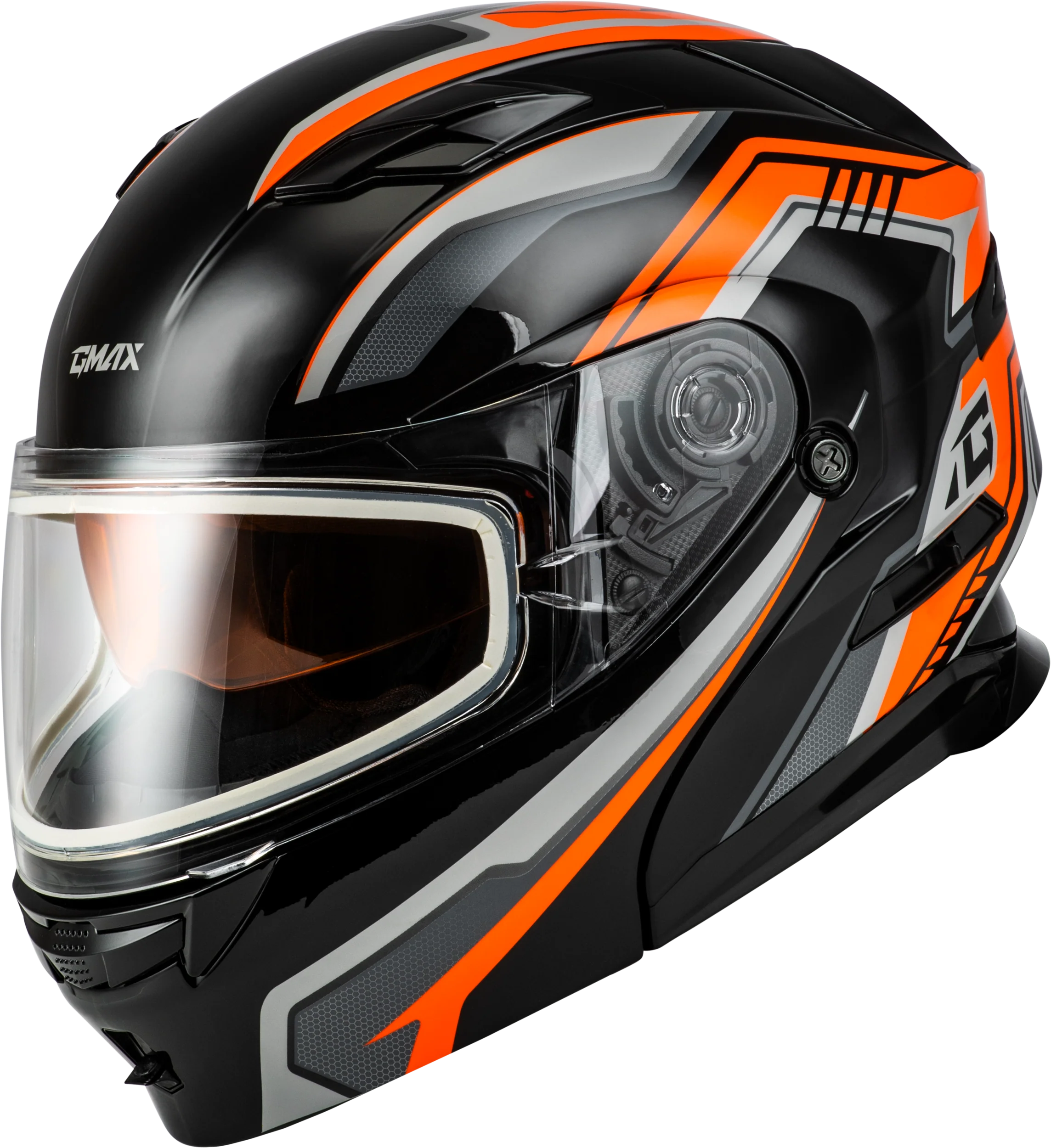 Md-01s Transistor Snow Helmet Orange/Black Lg