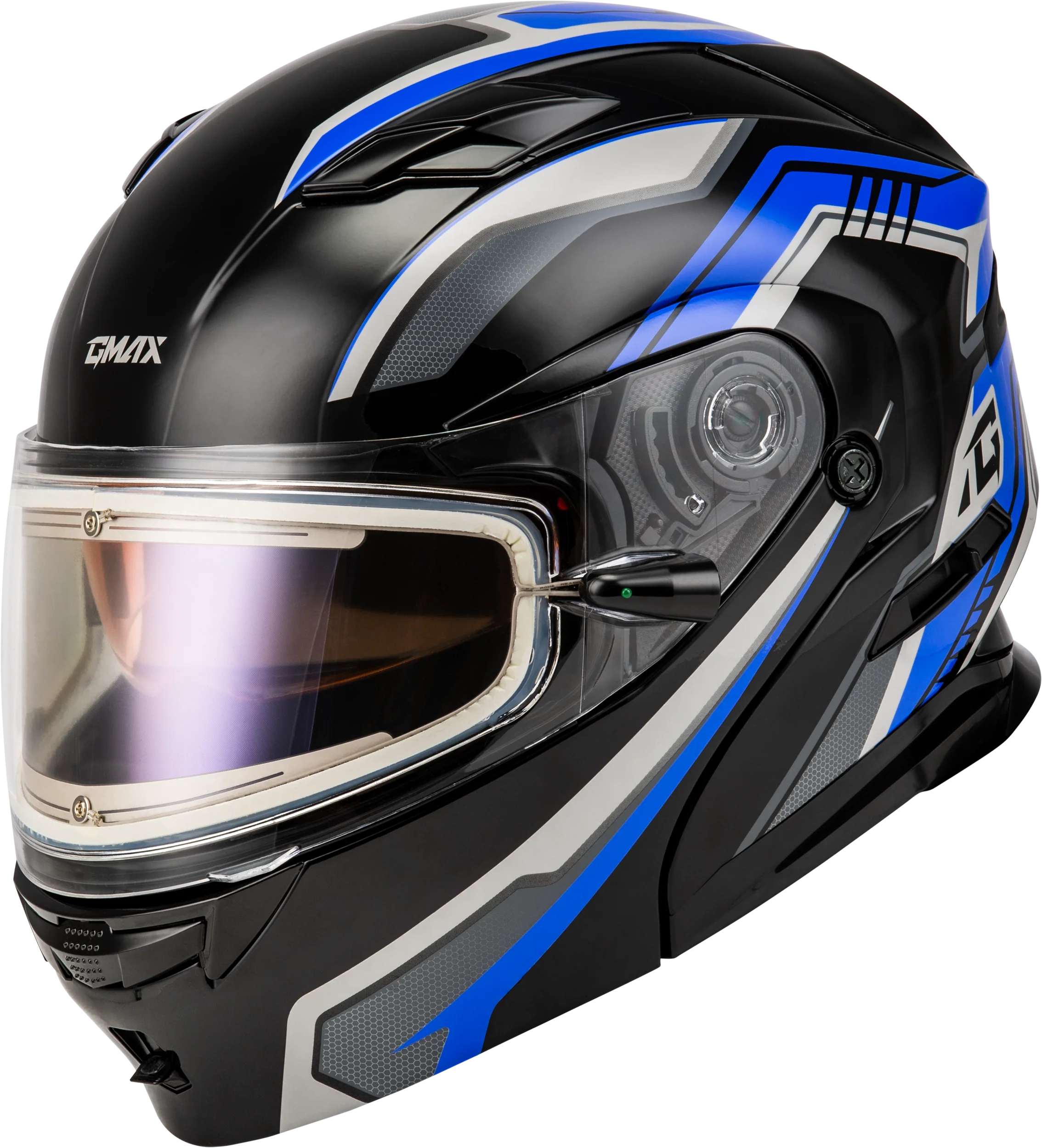Md-01s Transistor Snow Helmet W Electric Shld Blue/Black 3x