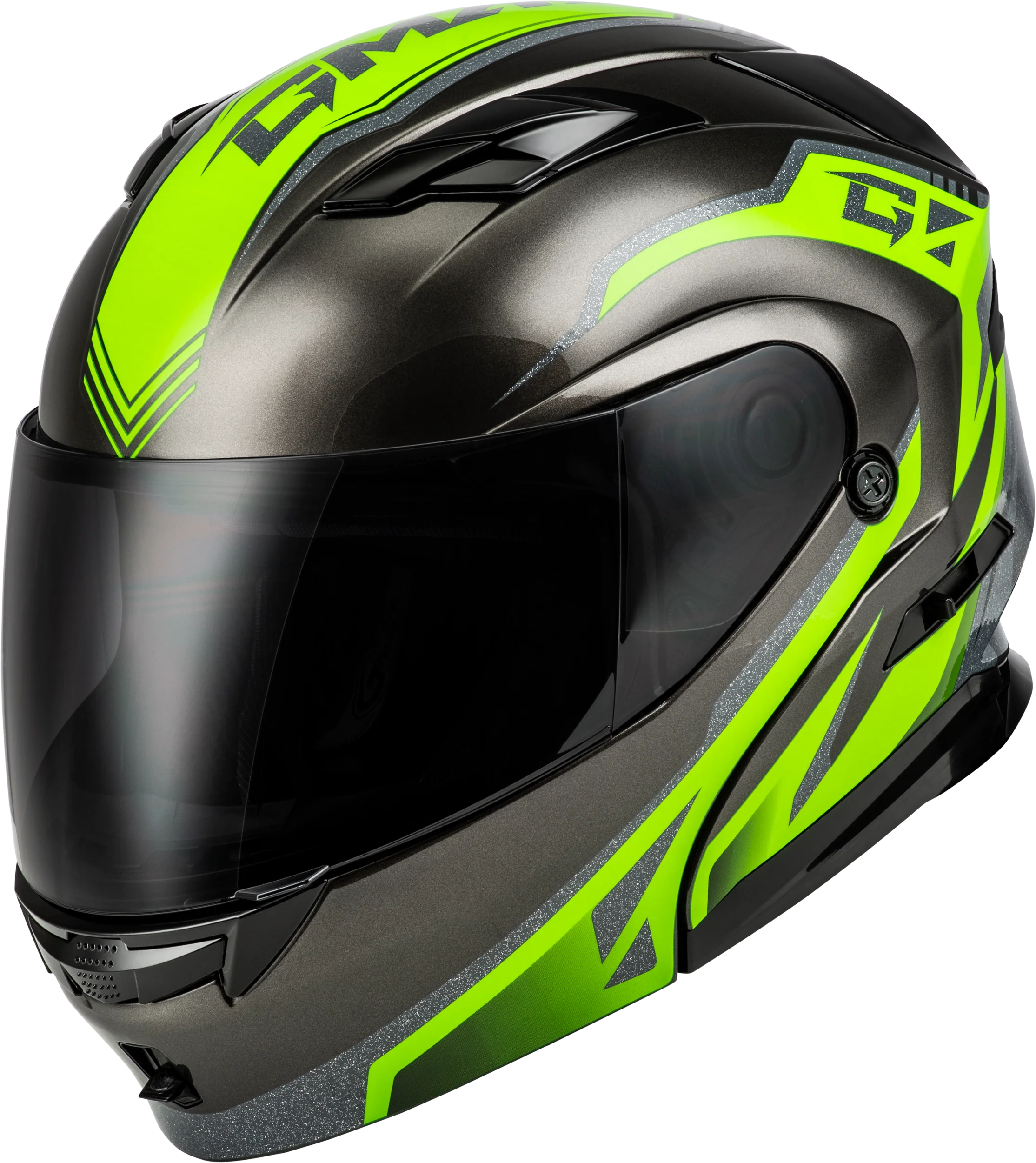Md-01 Volta Helmet Black/Silver/Green Metallic Md