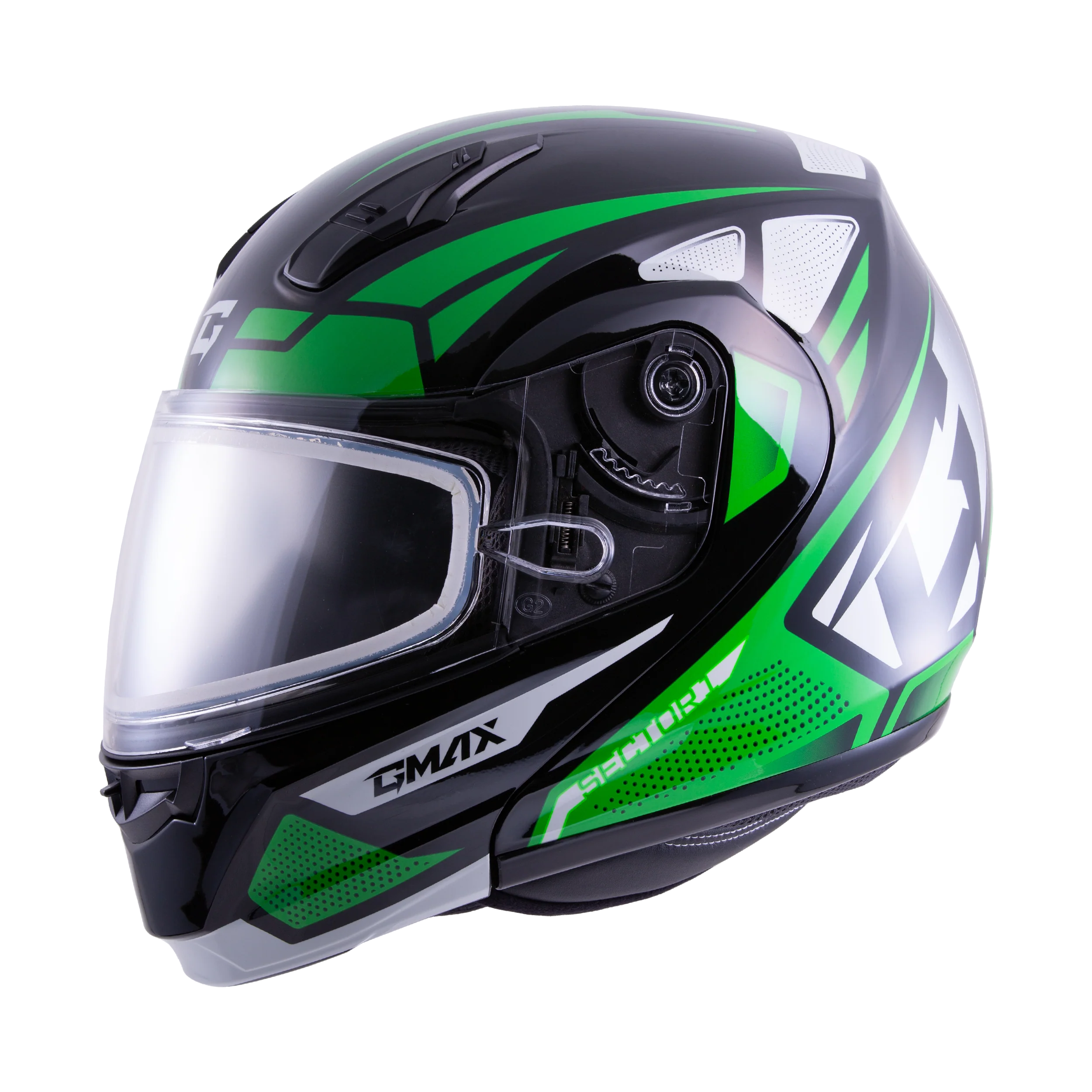 Md-04s Sector Snow Helmet Blk/Green/Wht Lg