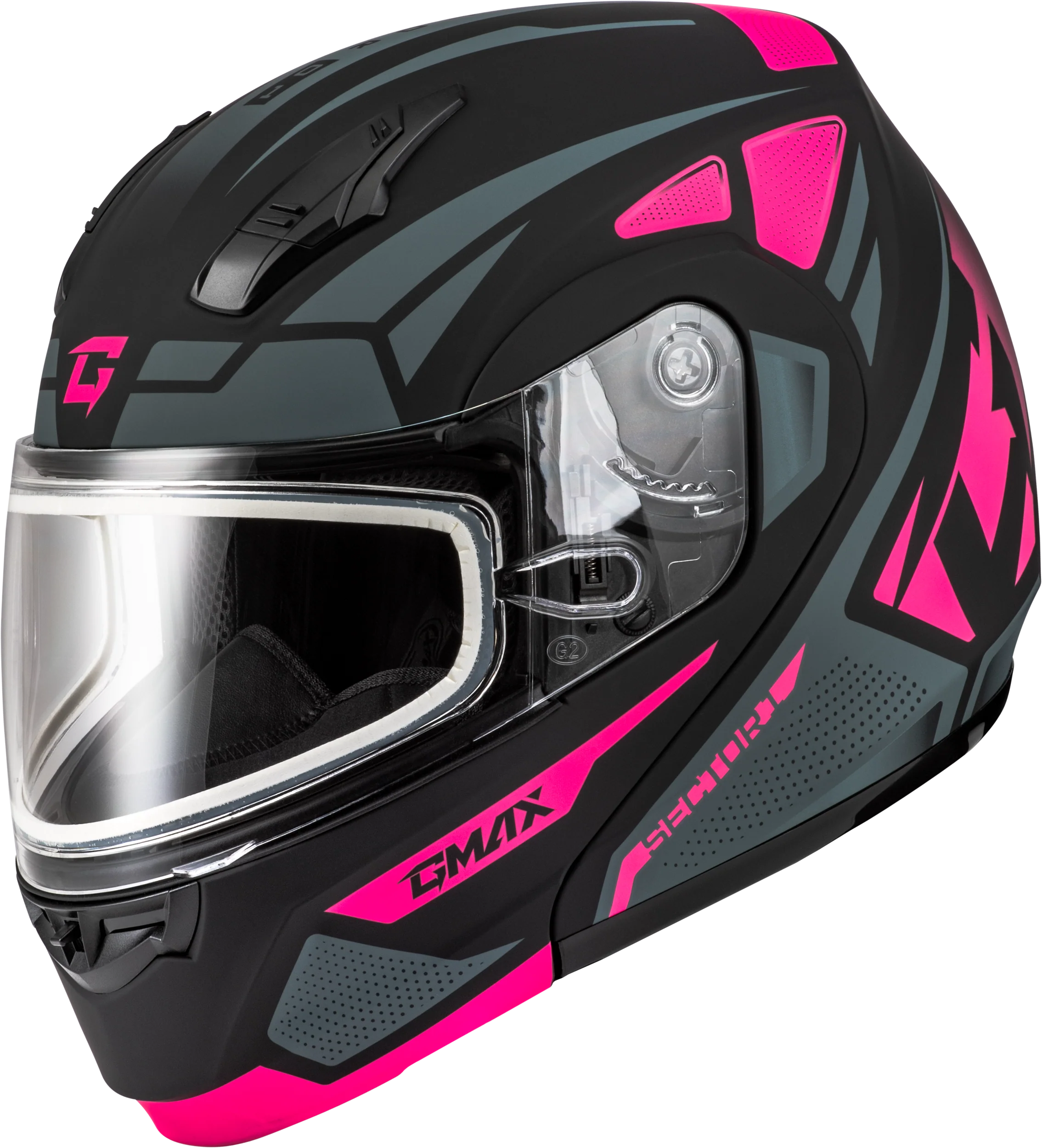 Md-04s Sector Snow Helmet Matte Black/Pink 2x