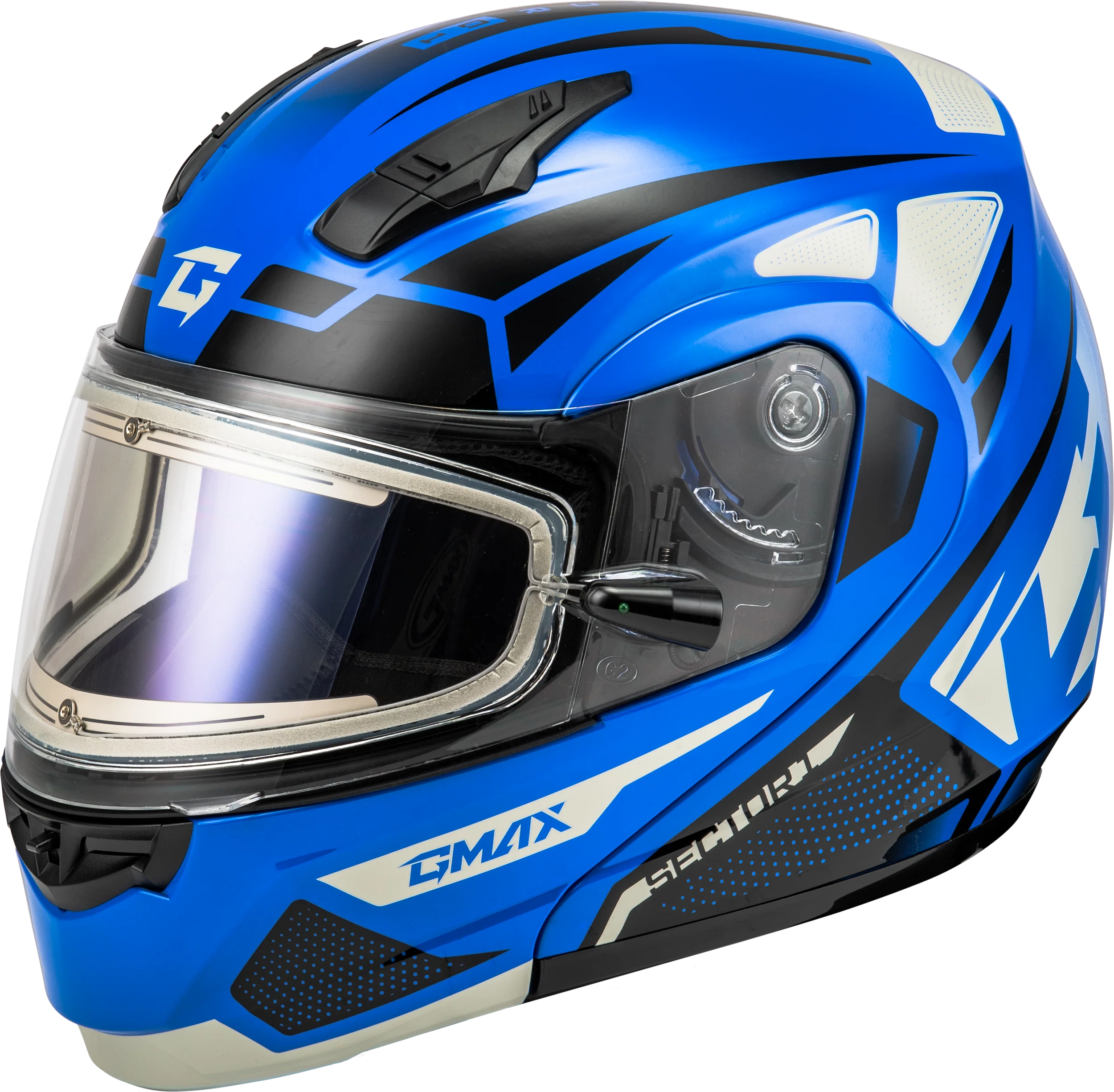 Md-04s Sector Snow Helmet W/ Electric Shield Blue/Black 2x