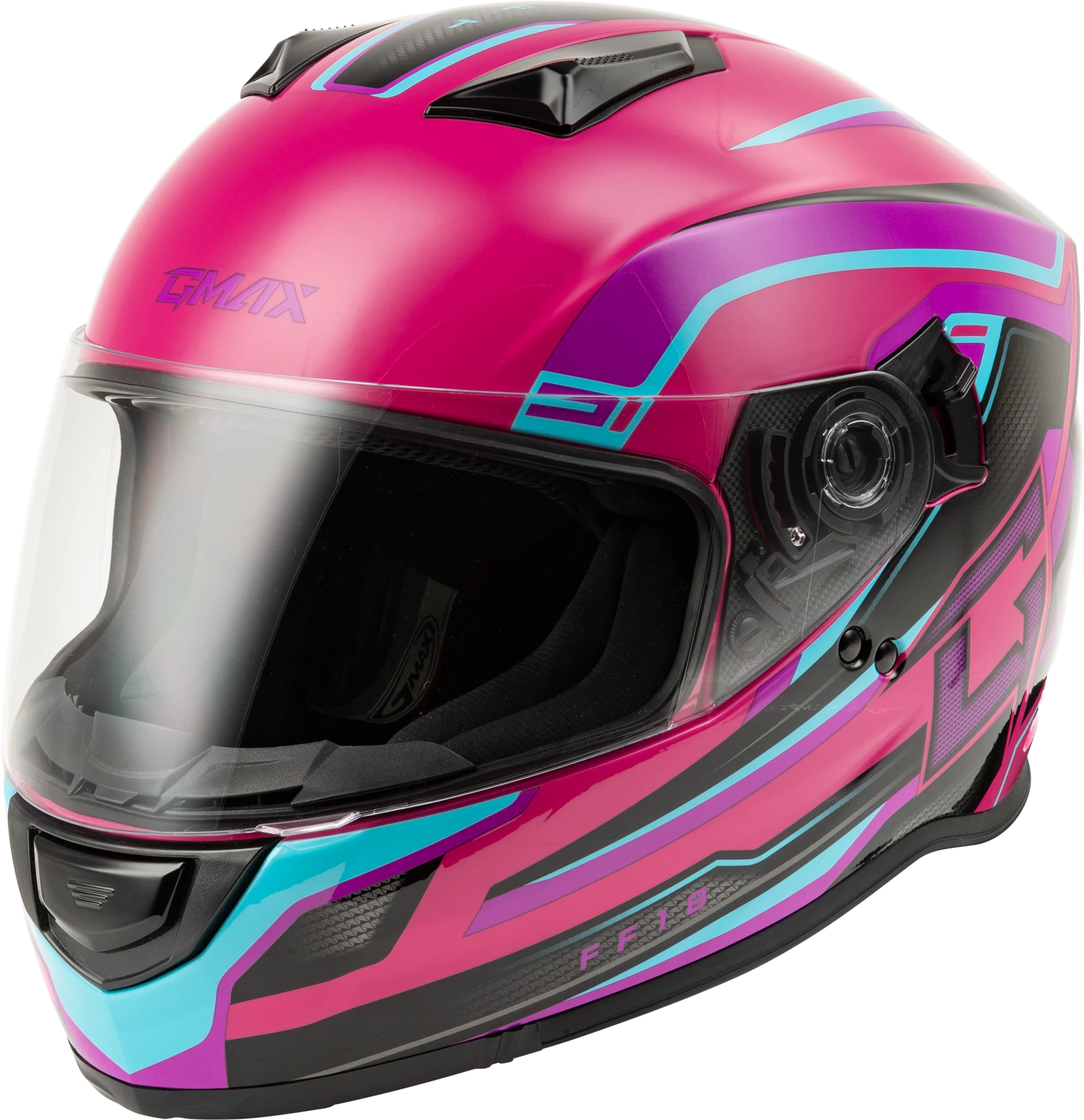 Ff-18 Drift Helmet Pink/Blue/Black Xl