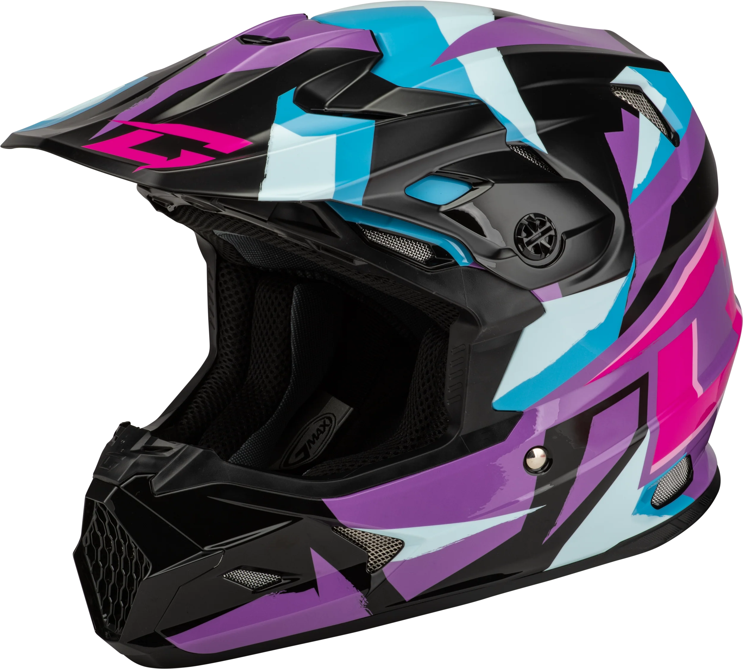 Mx-96 Splinter Helmet Black/Purple/Blue Xl