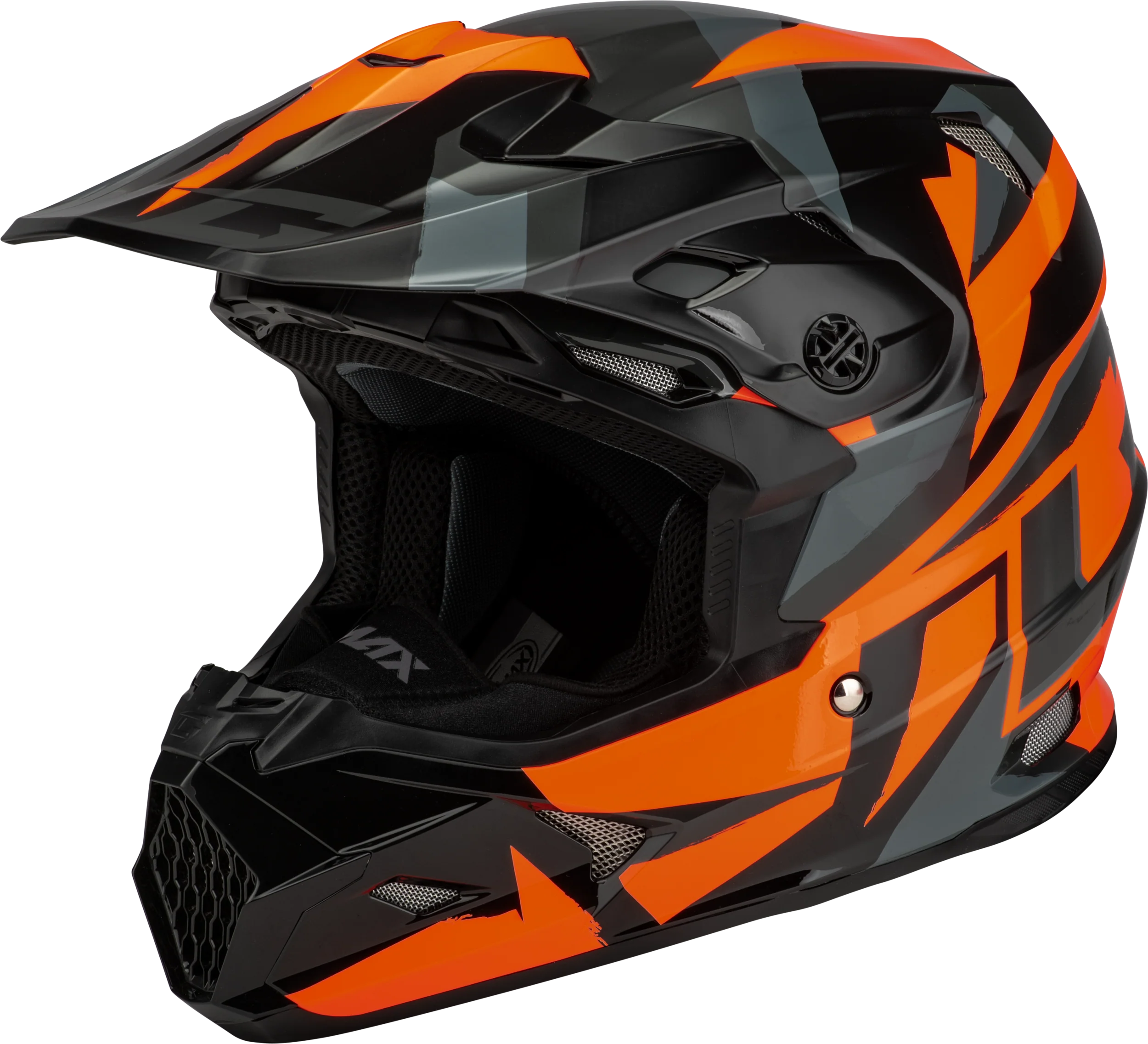 Mx-96s Splinter Helmet Black/Orange Xs