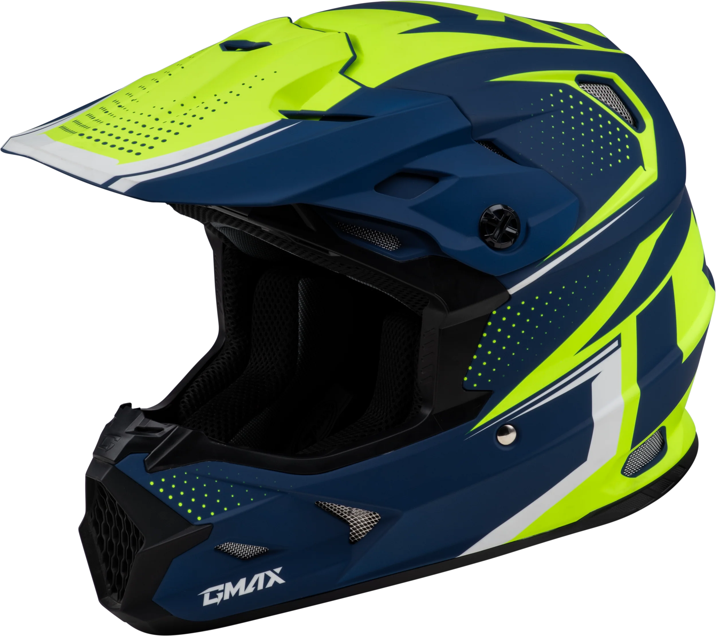 Mx-96 502 Helmet Matte Blue/Green  Md