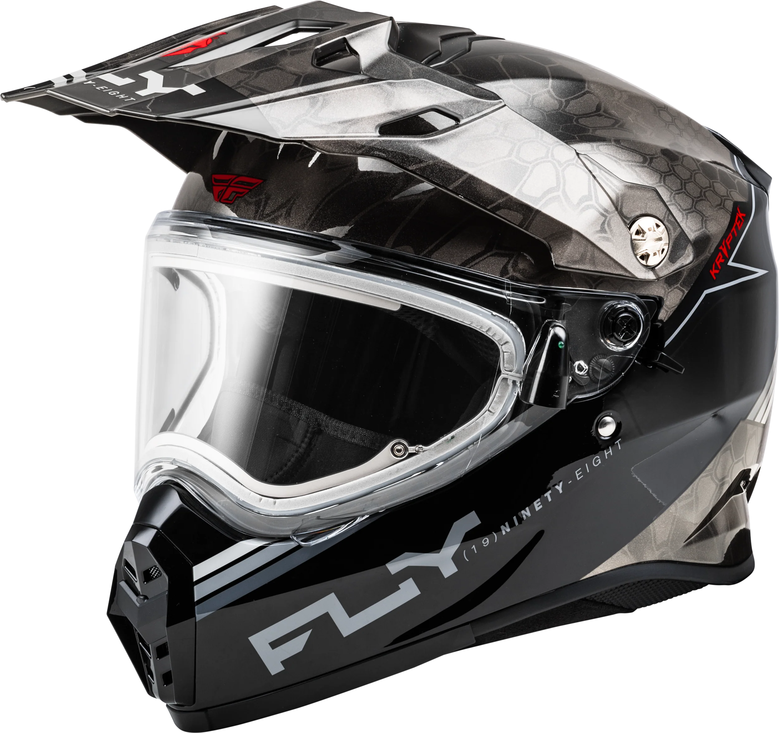 Trekker Cw Conceal Helmet Elec Shld Black/Grey/White Md